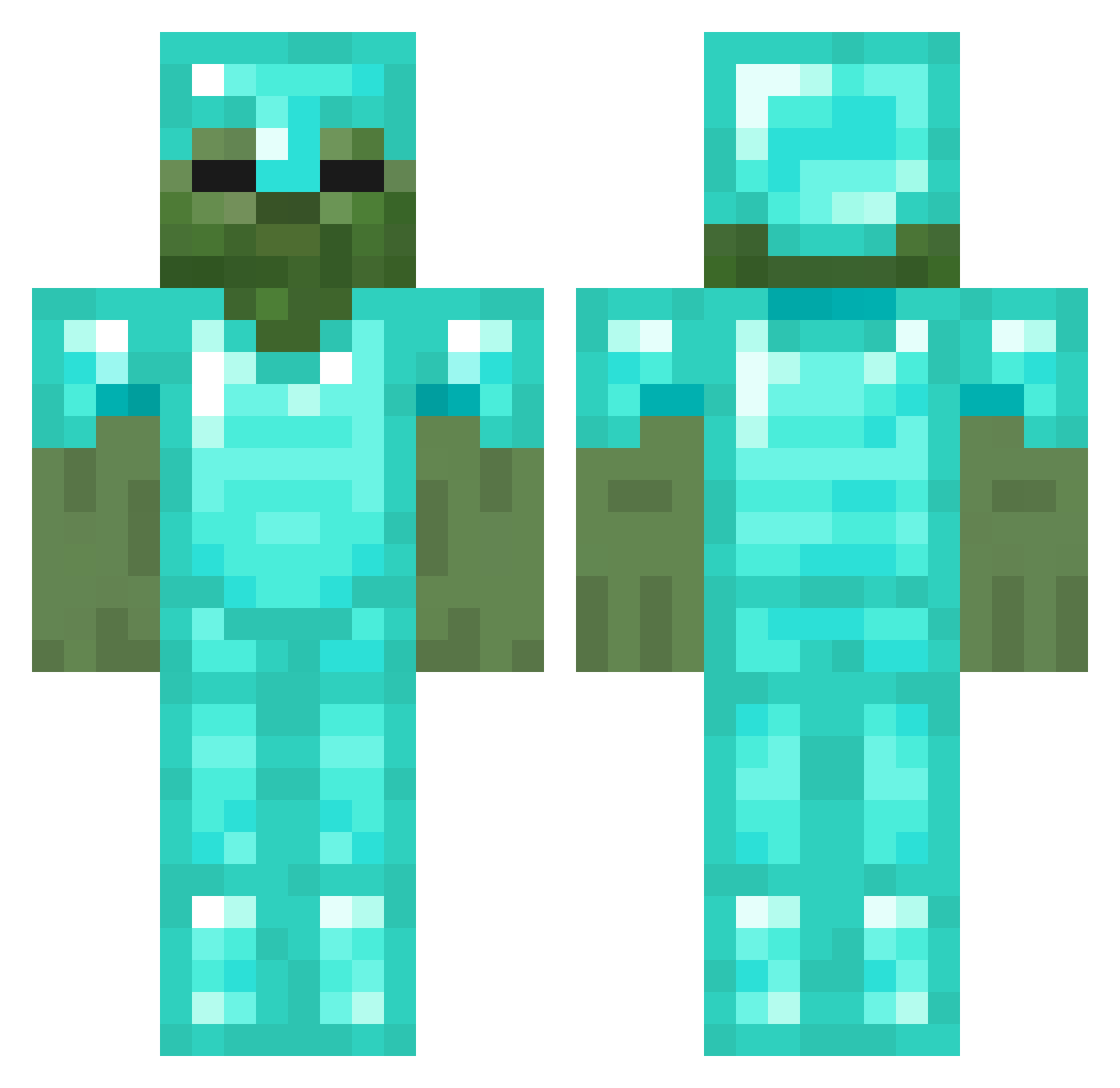 Mangoblud_ Minecraft skin, front and back view