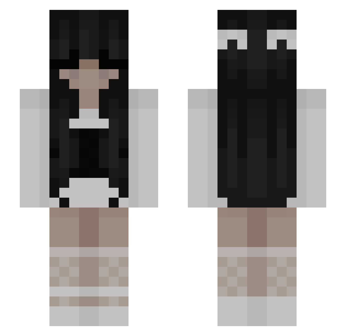reneelyn Minecraft skin, front and back view