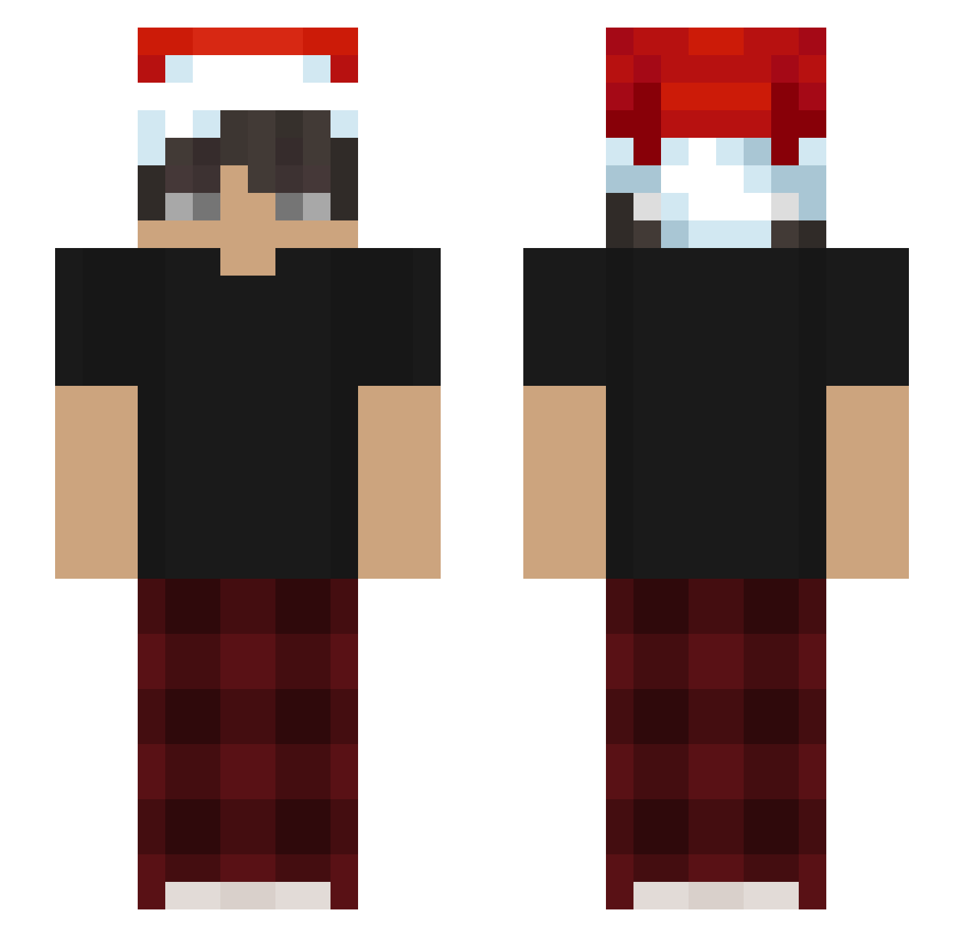 FiniKing Minecraft skin, front and back view