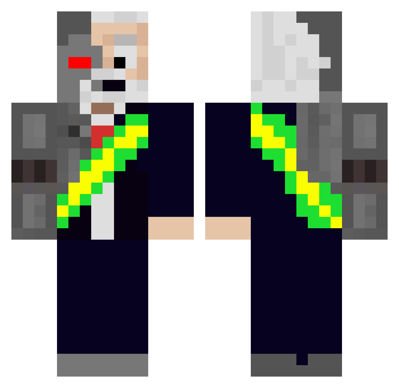 ghostkfearr Minecraft skin, front and back view