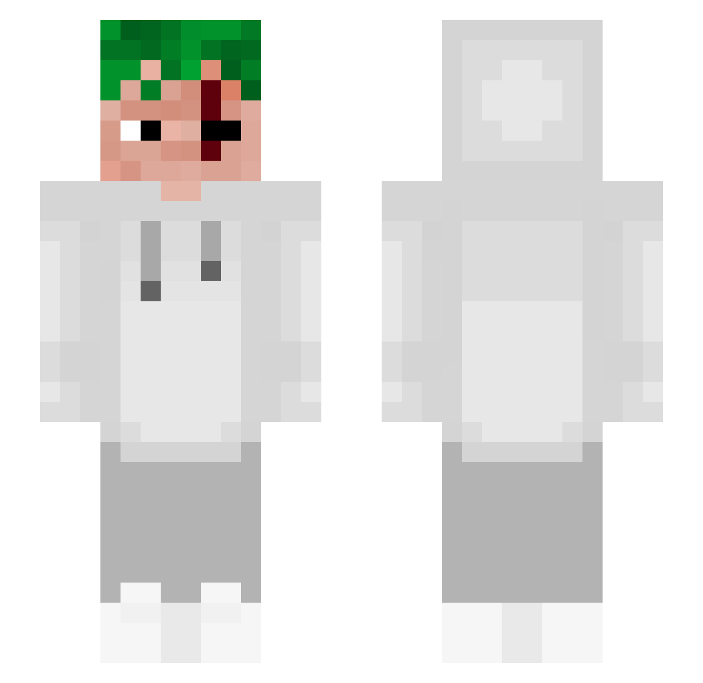 belqium Minecraft skin, front and back view