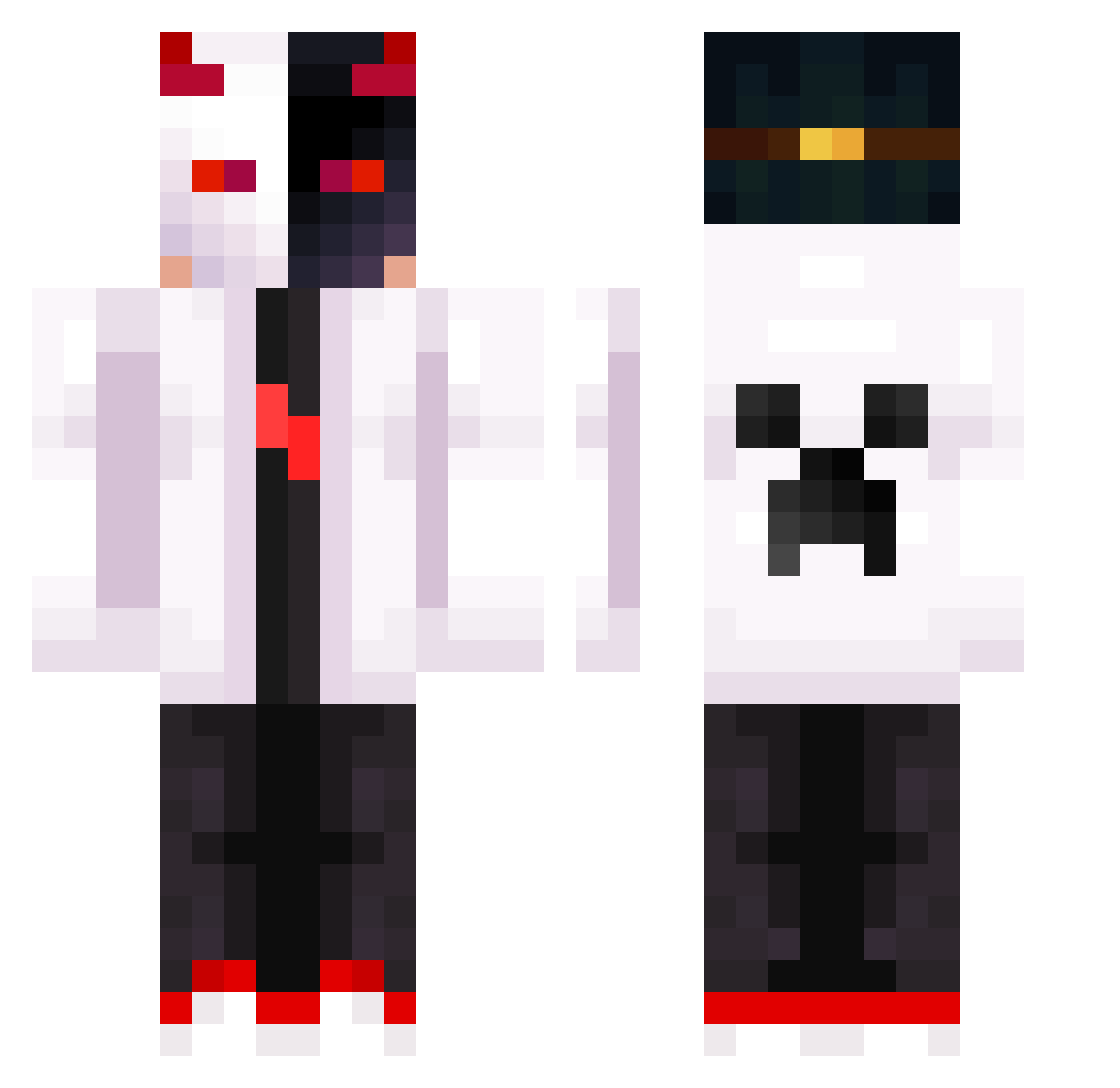 13dream Minecraft skin, front and back view