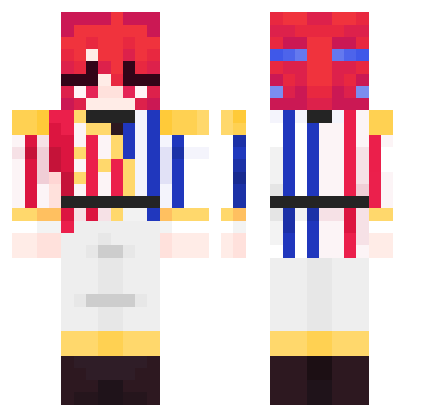 SopaAntiDP Minecraft skin, front and back view