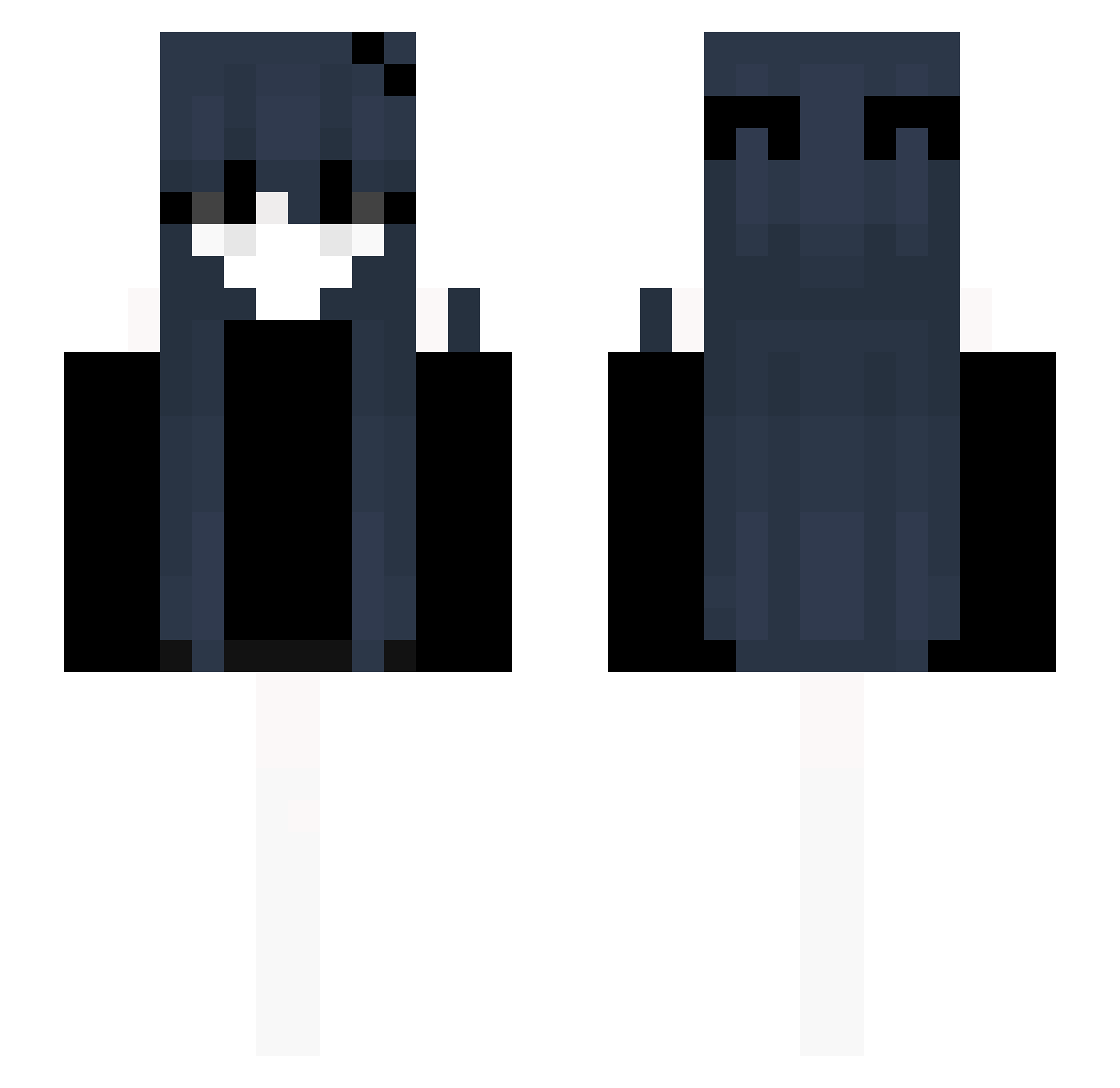Sy0m Minecraft skin, front and back view