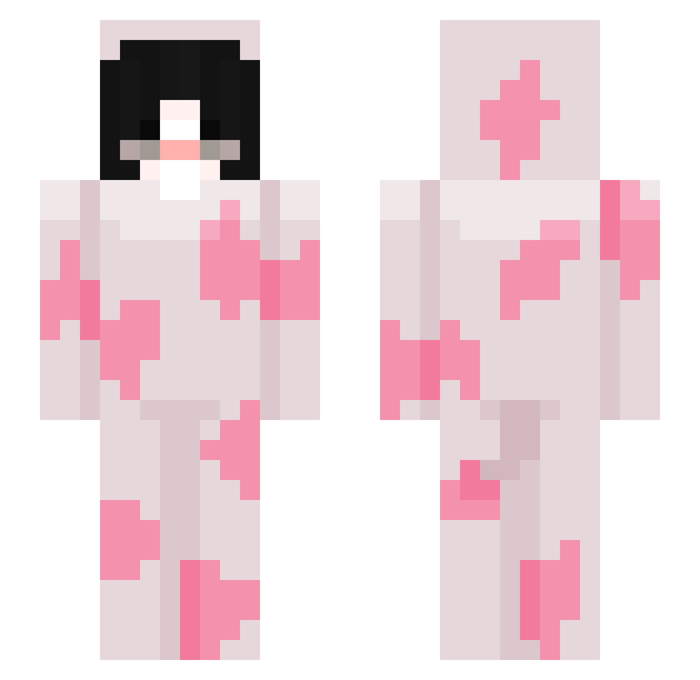 highjacktia Minecraft skin, front and back view