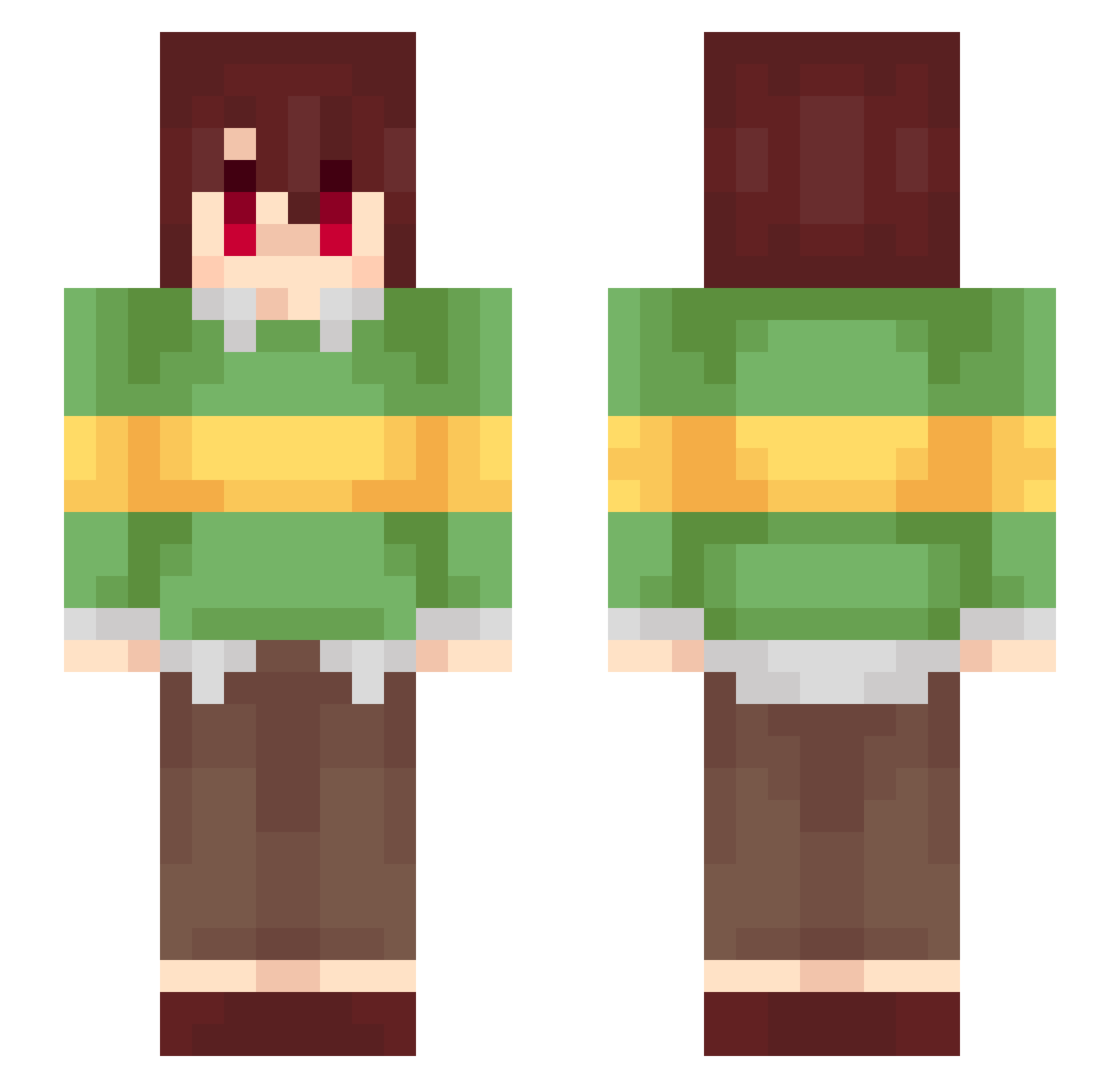 Vendyjane Minecraft skin, front and back view