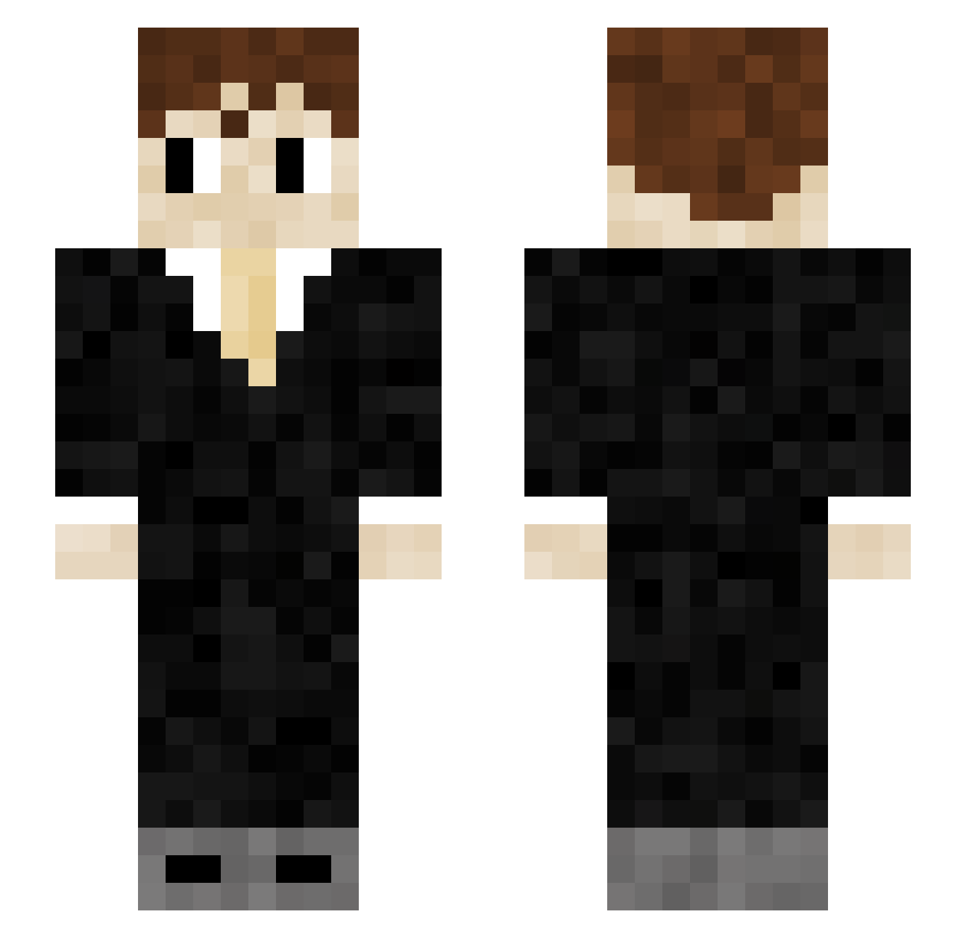 Zenox261 Minecraft skin, front and back view