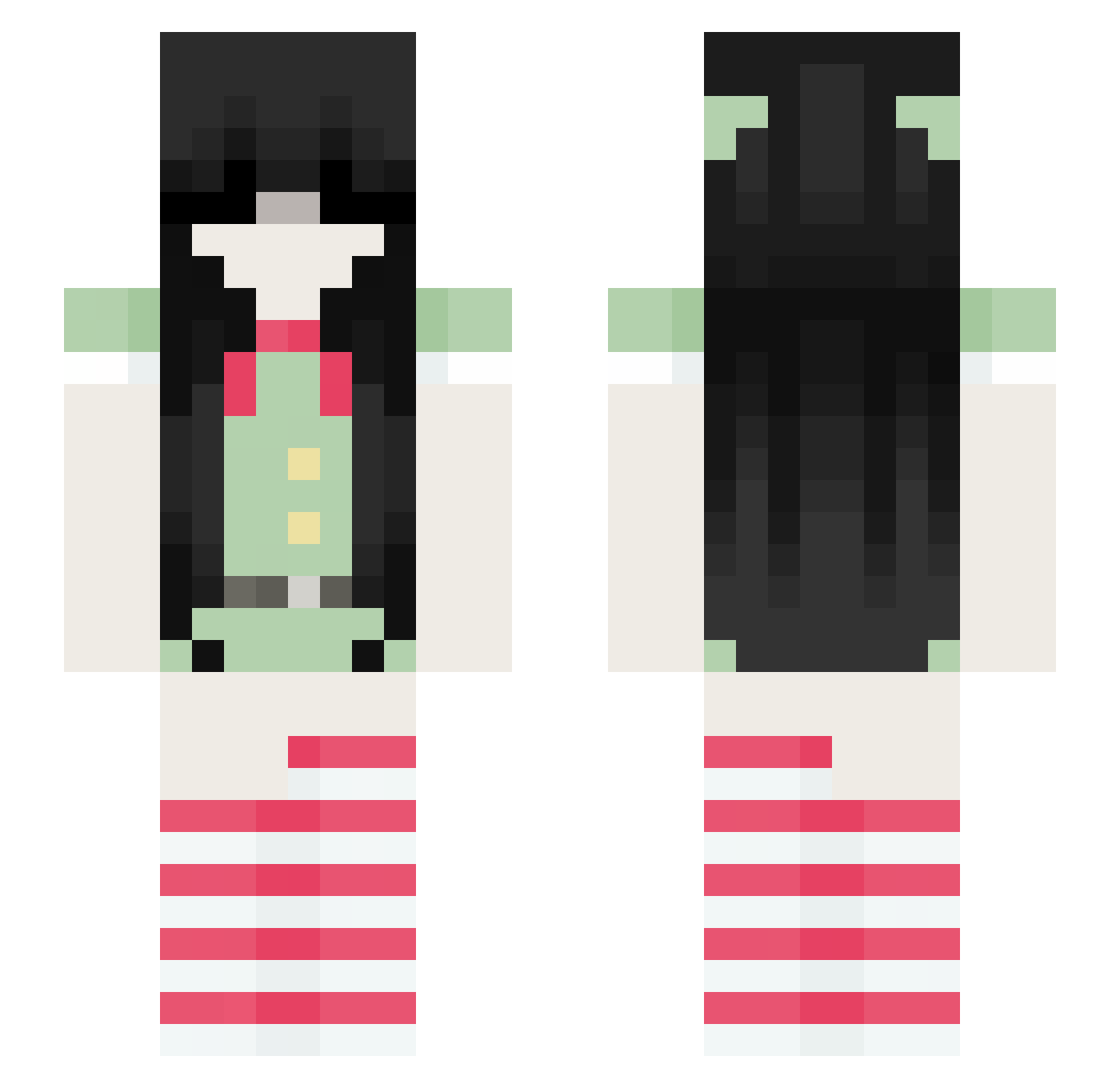 clownify_ Minecraft skin, front and back view