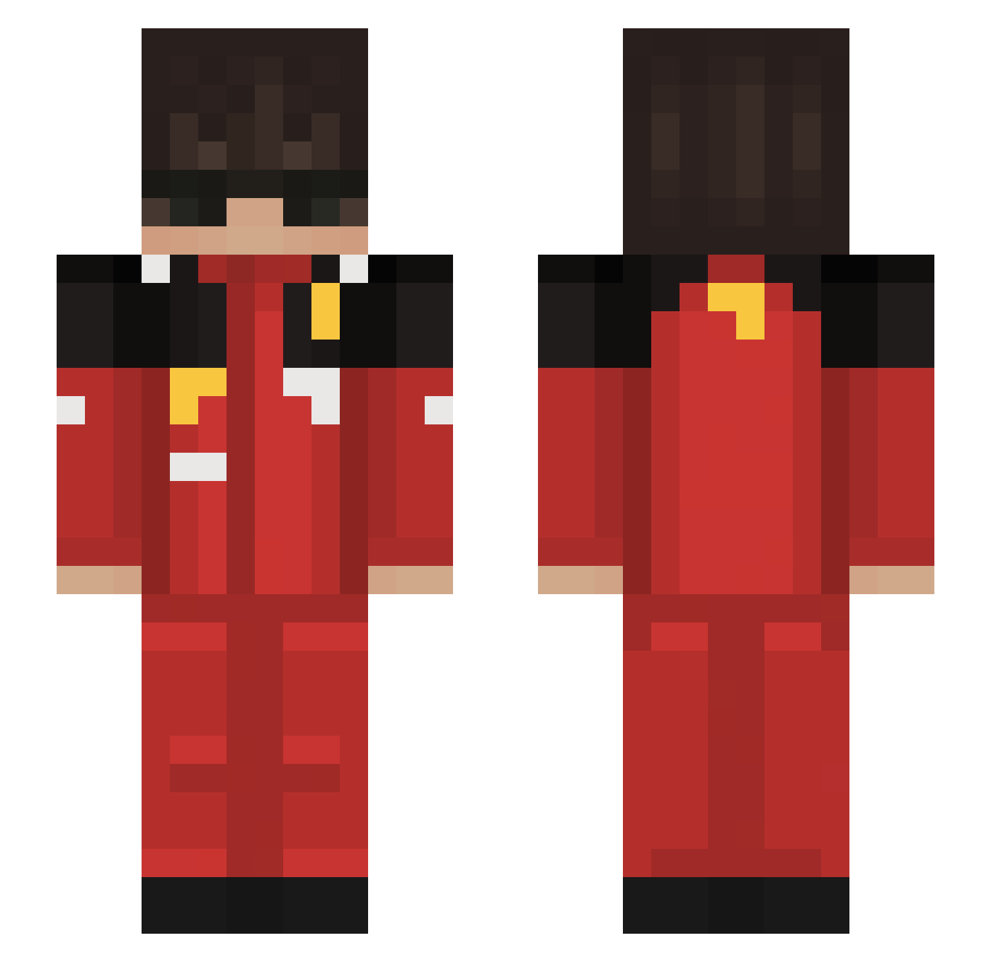 M8_Rubixx Minecraft skin, front and back view