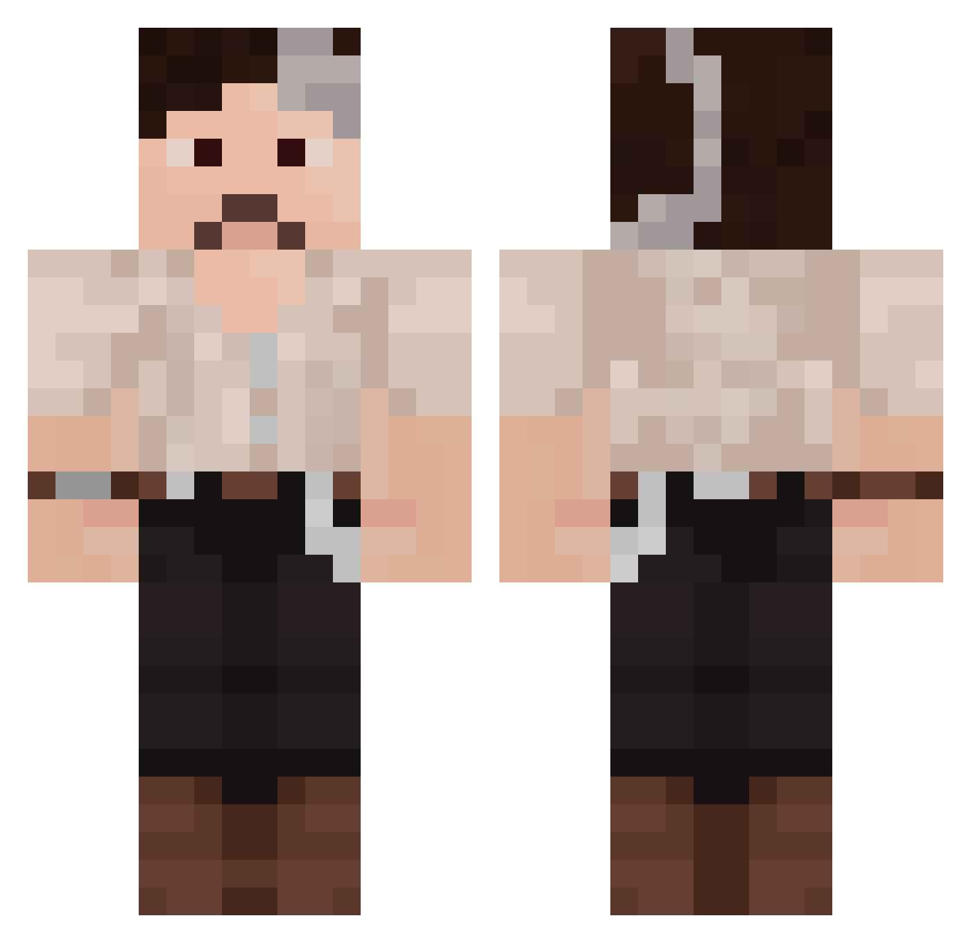 glory099 Minecraft skin, front and back view