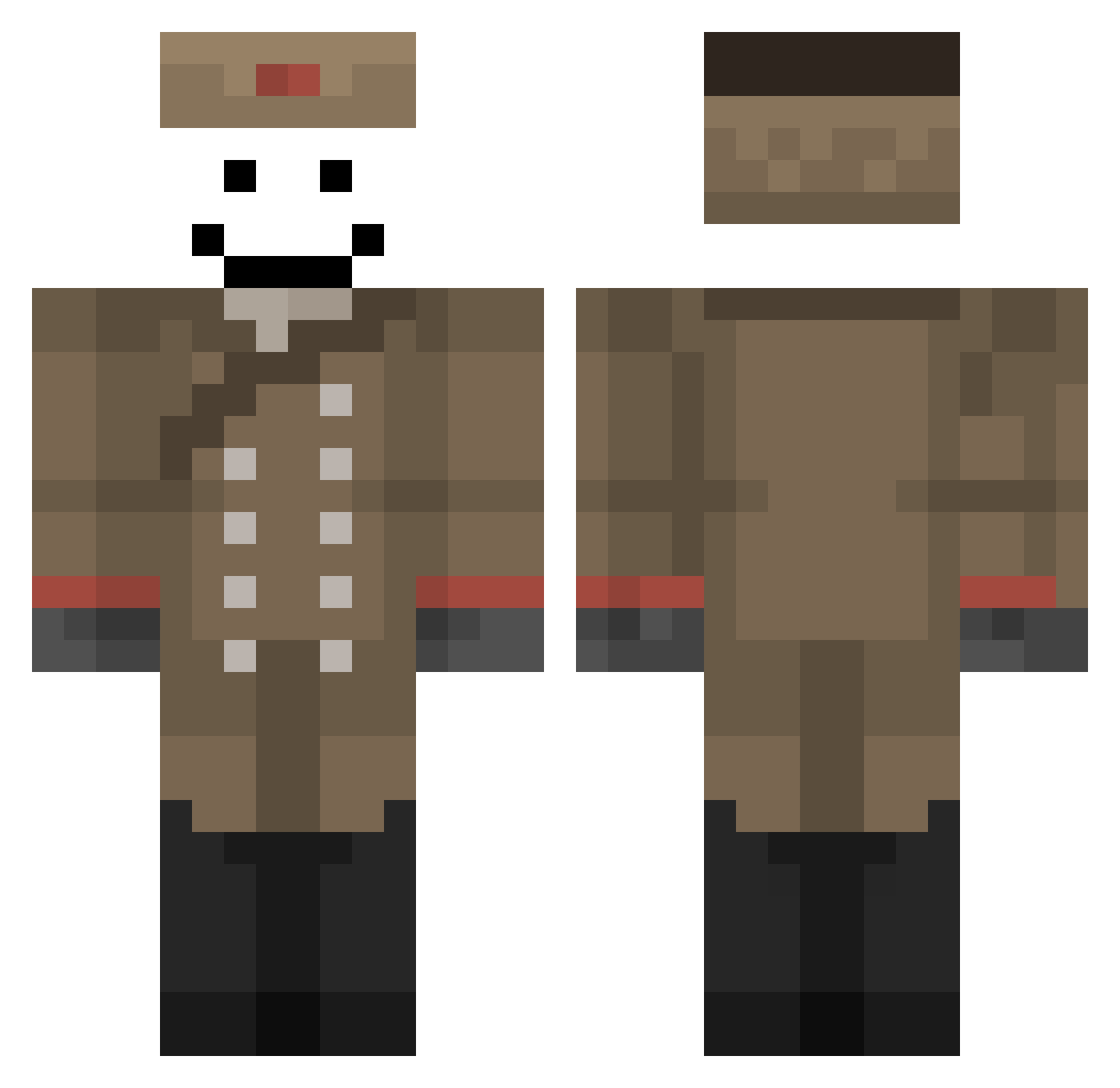 DestinyFrancisss Minecraft skin, front and back view