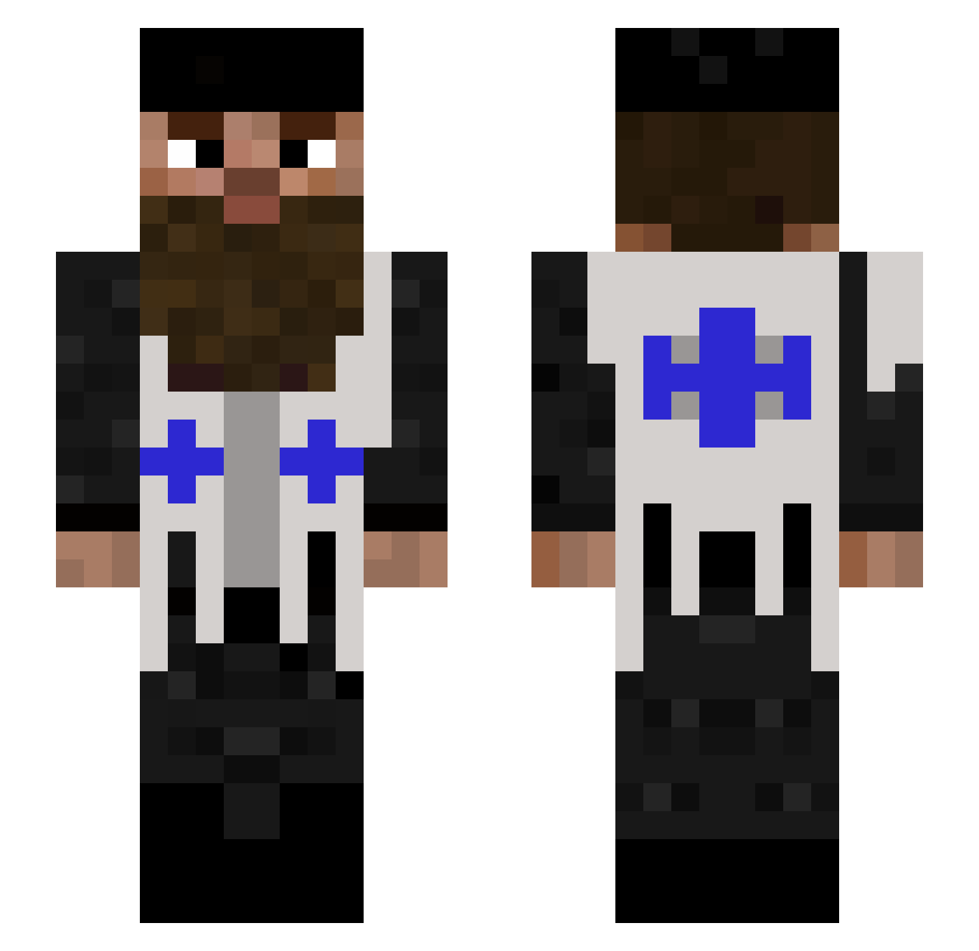 Lilih4 Minecraft skin, front and back view