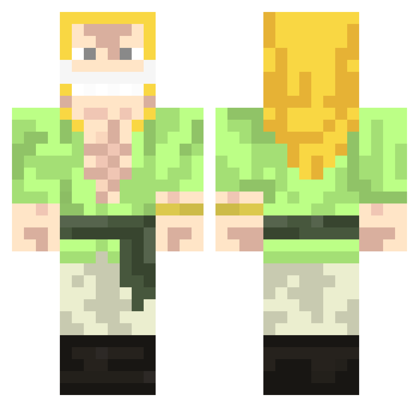 Eclipse_K Minecraft skin, front and back view