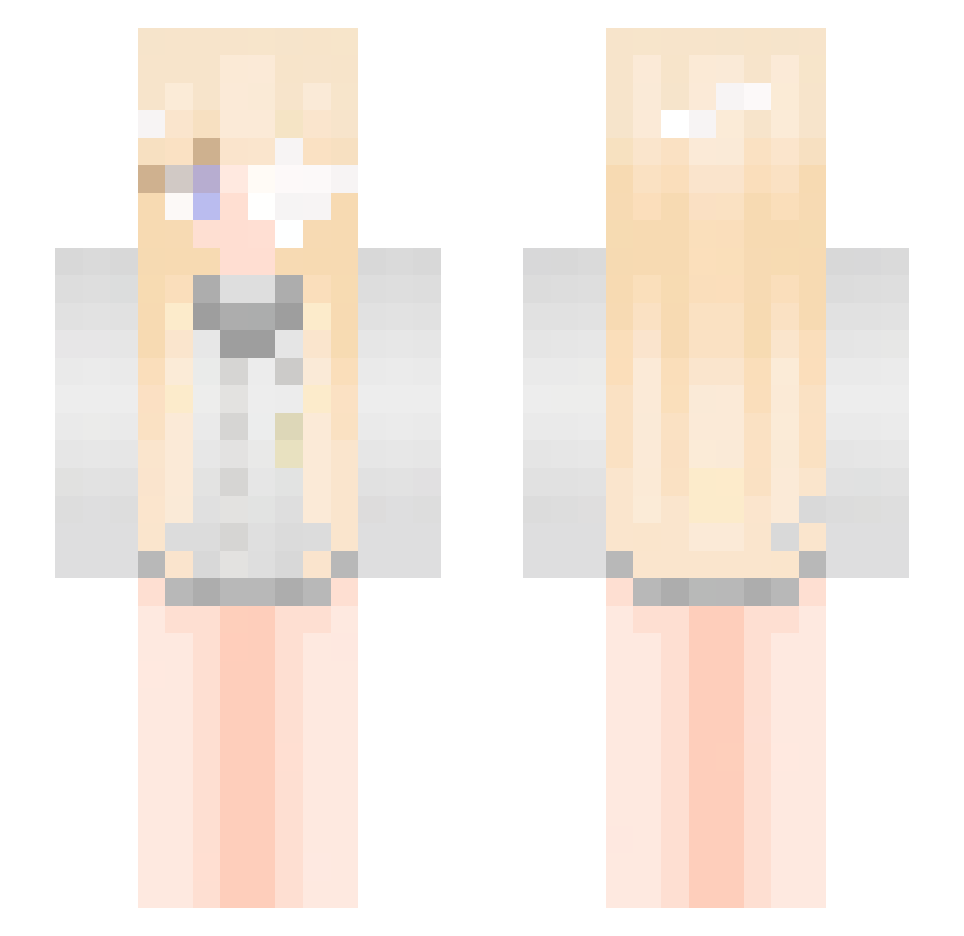 madinutmaster Minecraft skin, front and back view