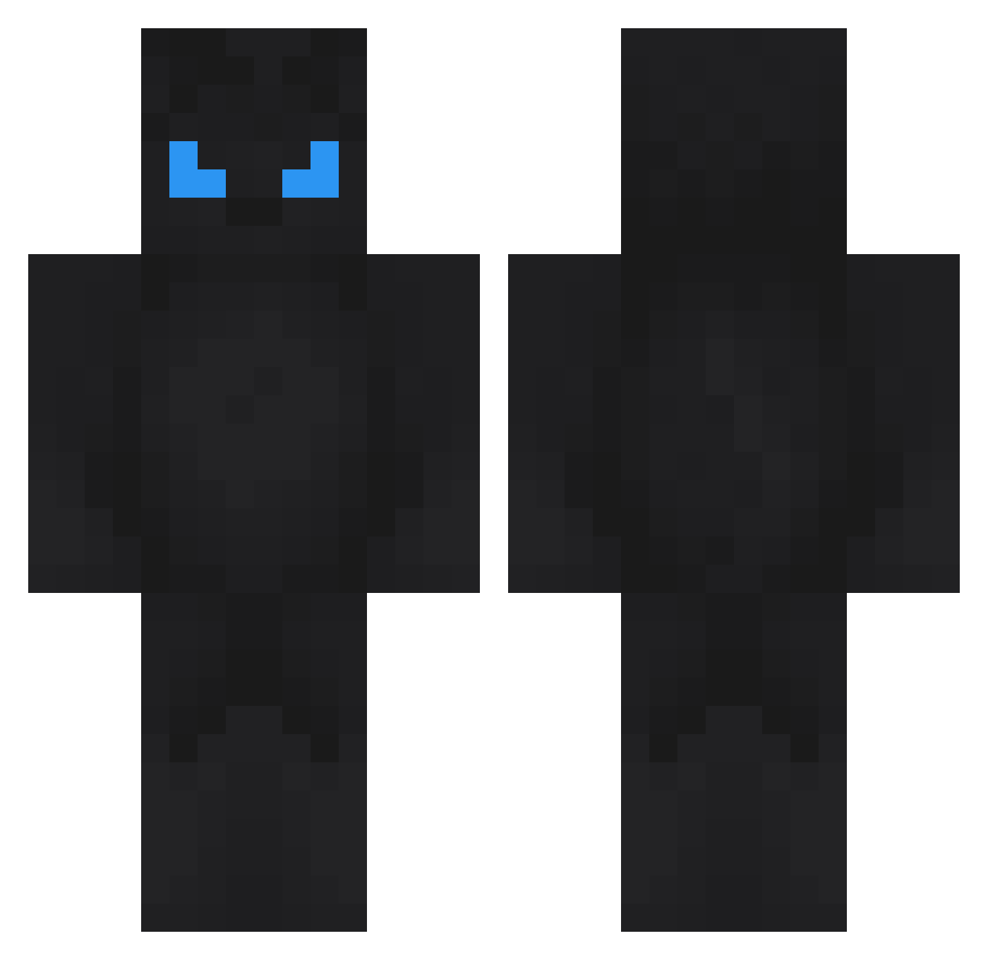 Porkey7 Minecraft skin, front and back view