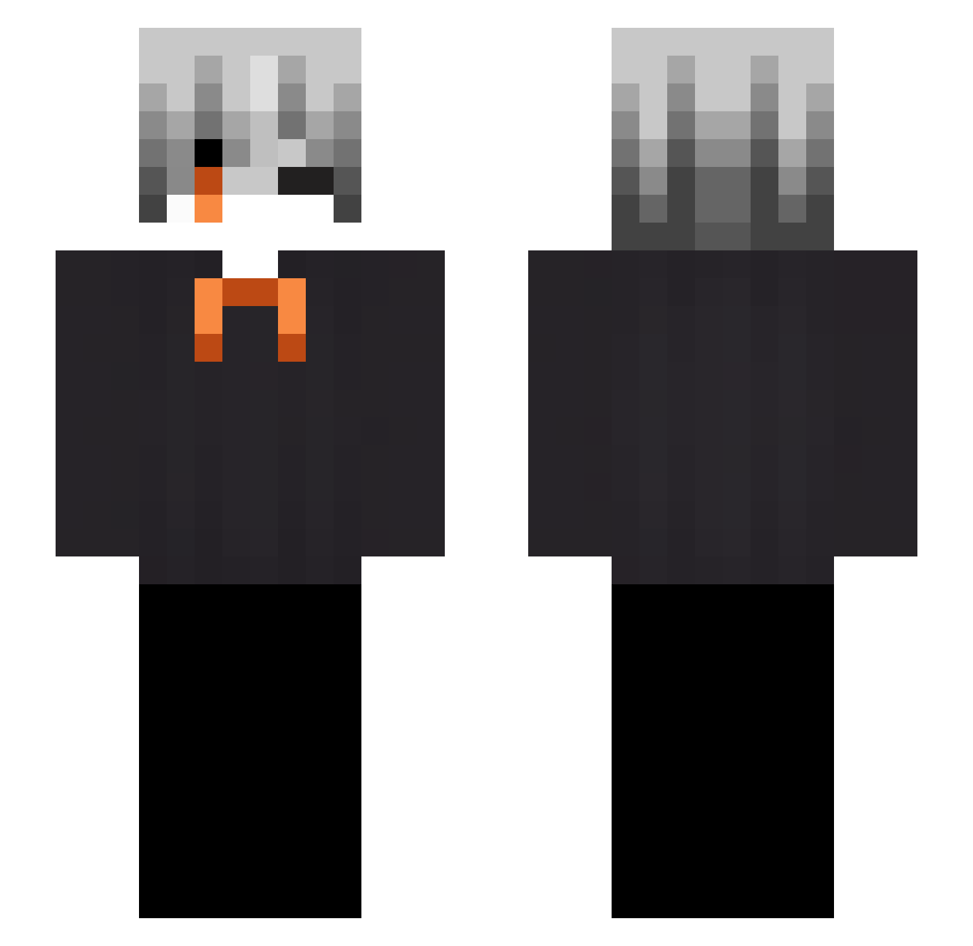 Tkurimi Minecraft skin, front and back view