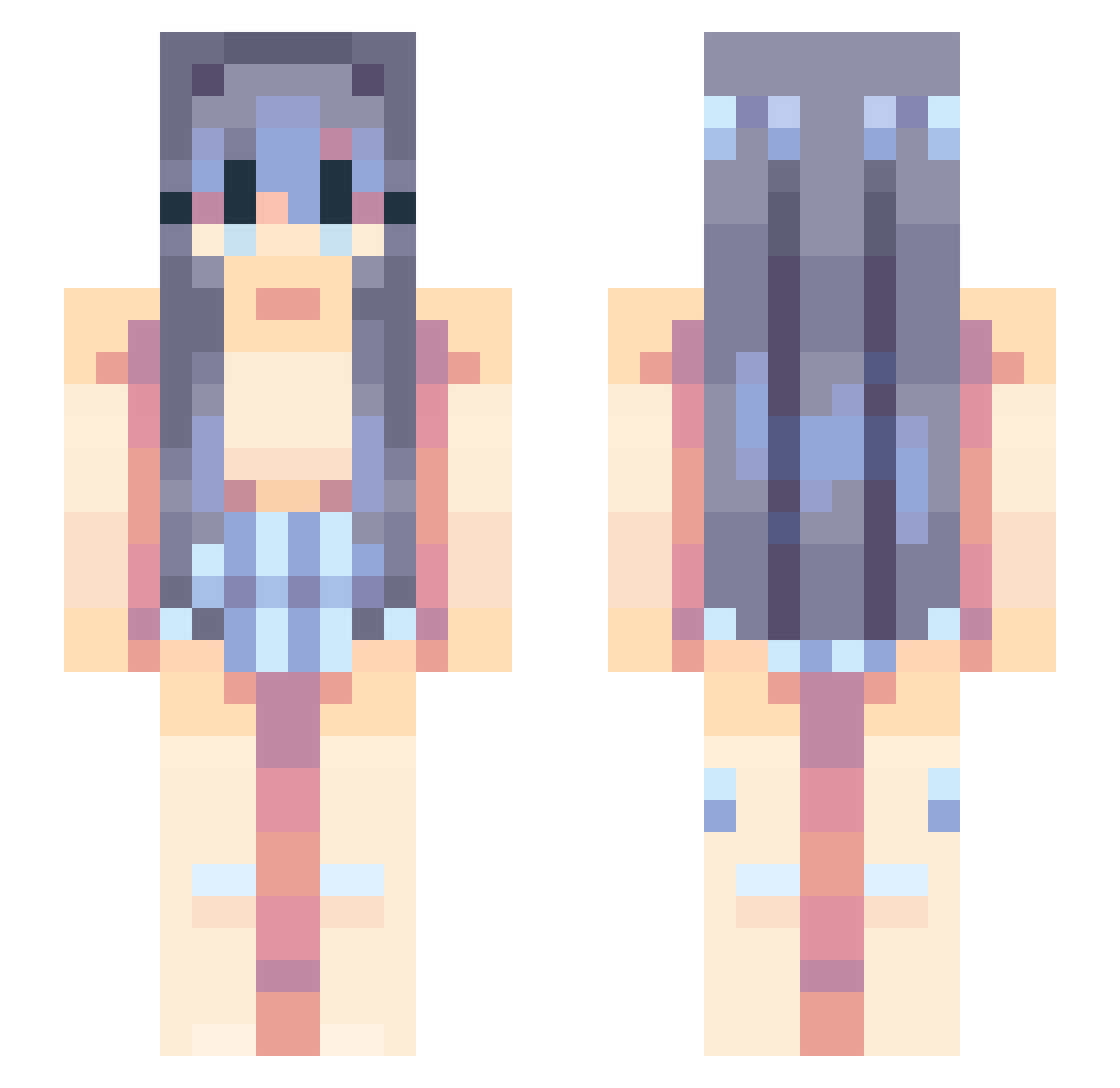 Franlorenz Minecraft skin, front and back view
