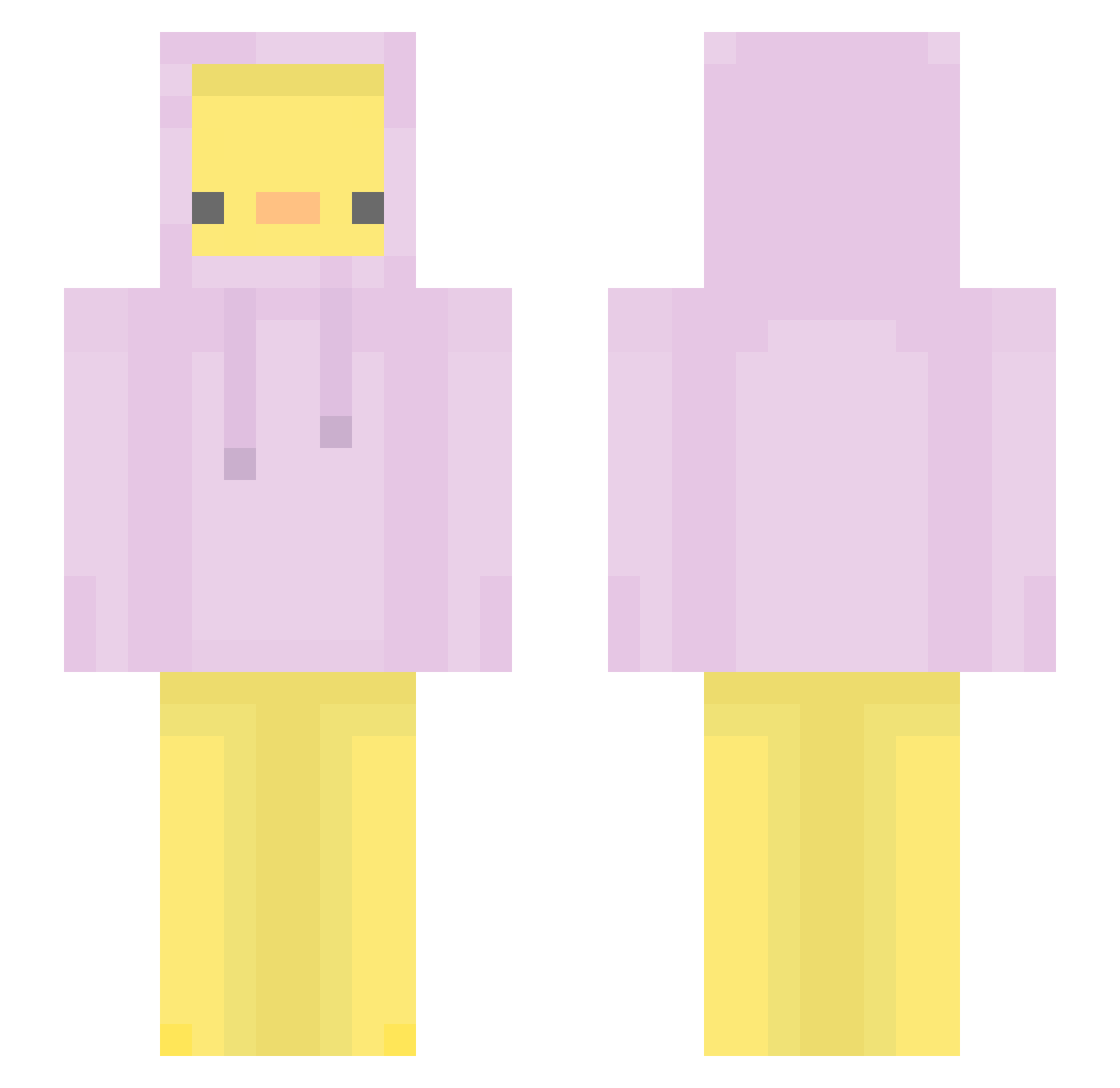 Smoldor Minecraft skin, front and back view