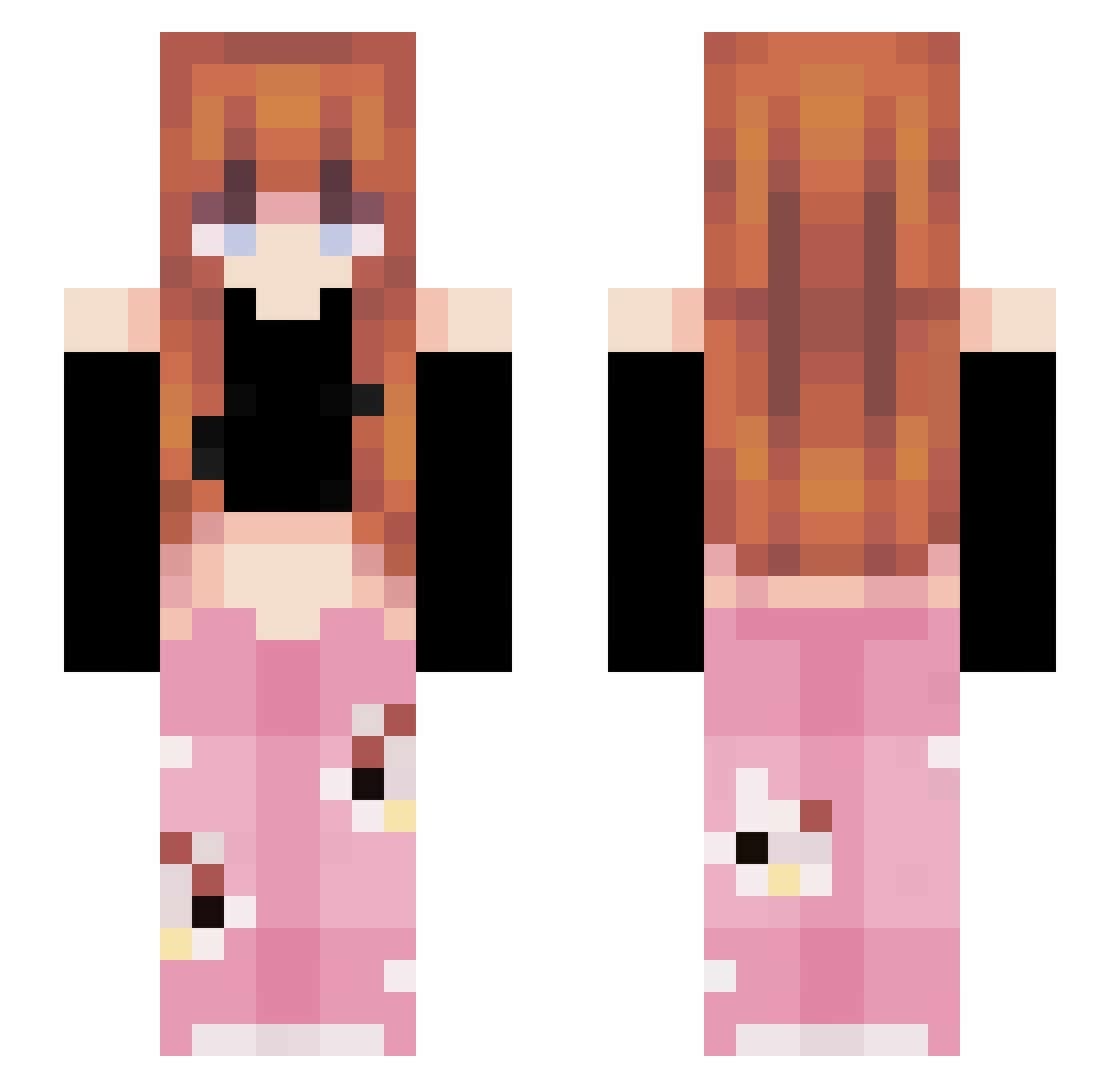 Pacifycally Minecraft skin, front and back view