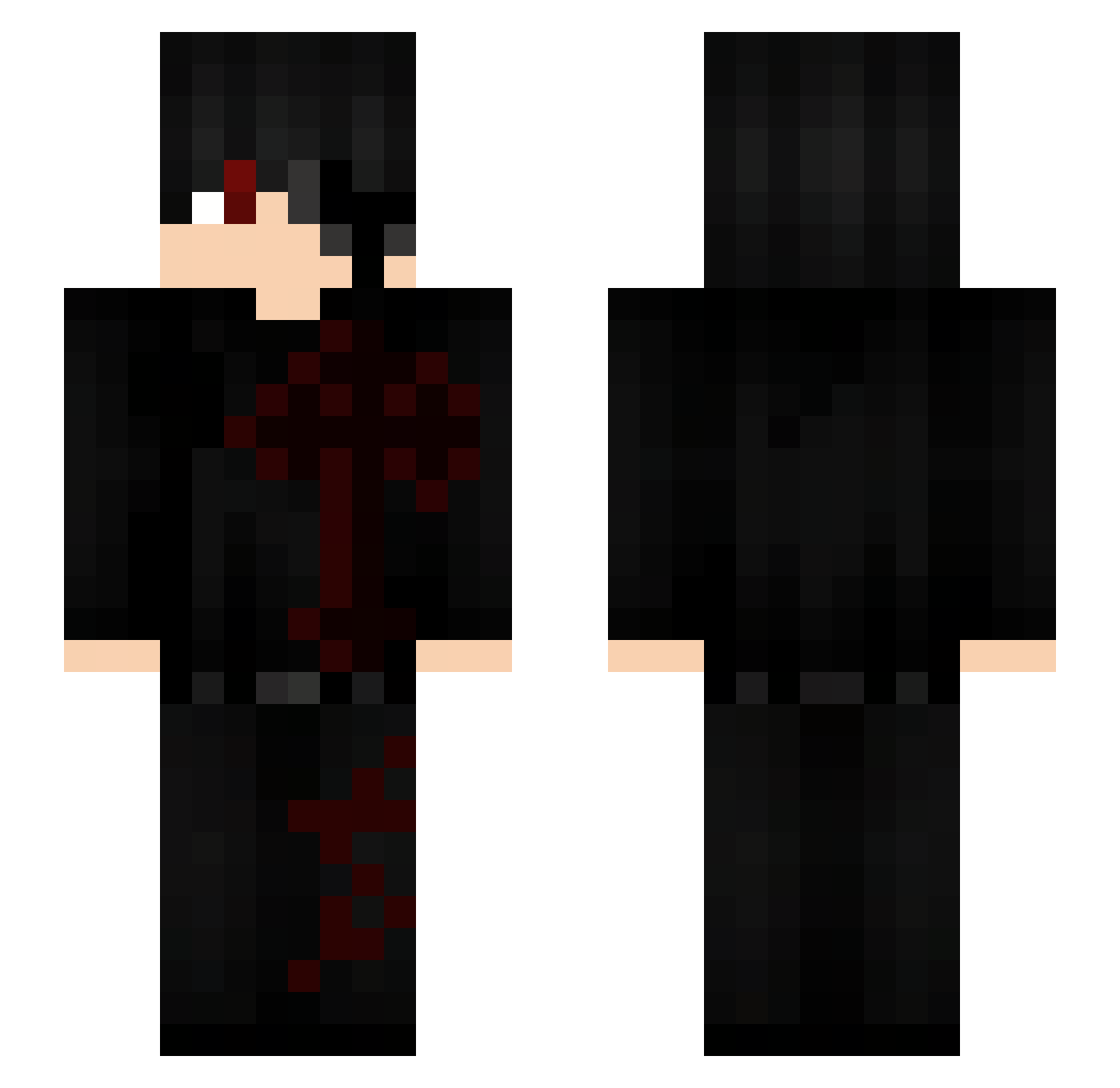 69vzx Minecraft skin, front and back view