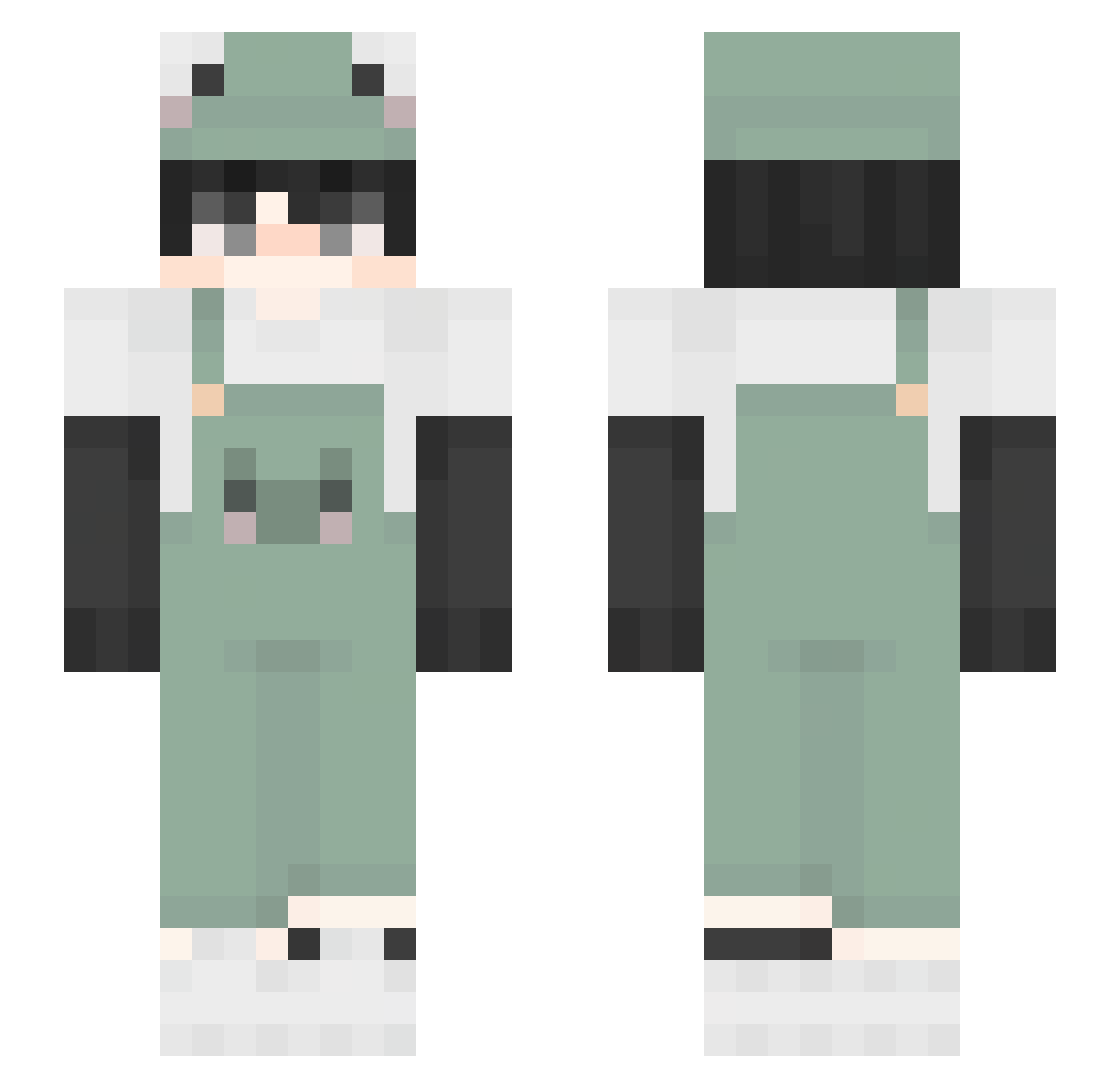 Syaidk Minecraft skin, front and back view