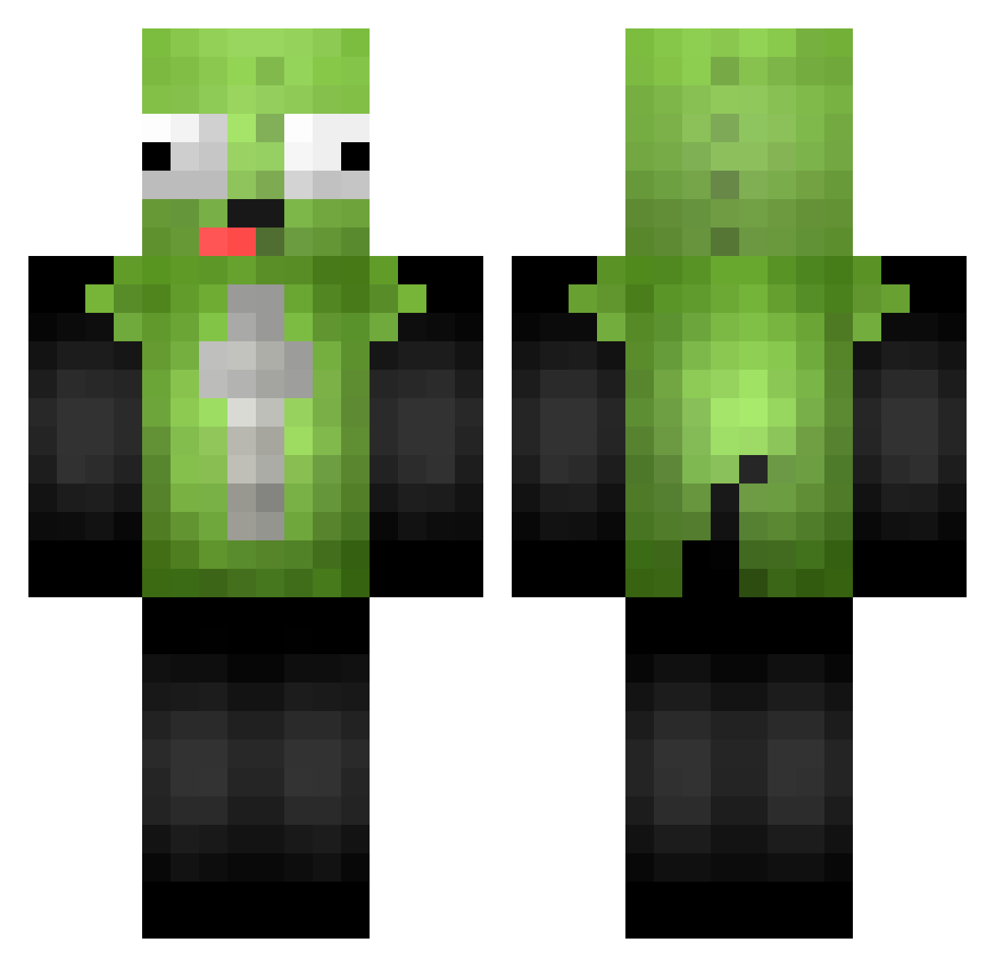 The_Fire_Hydrant Minecraft skin, front and back view