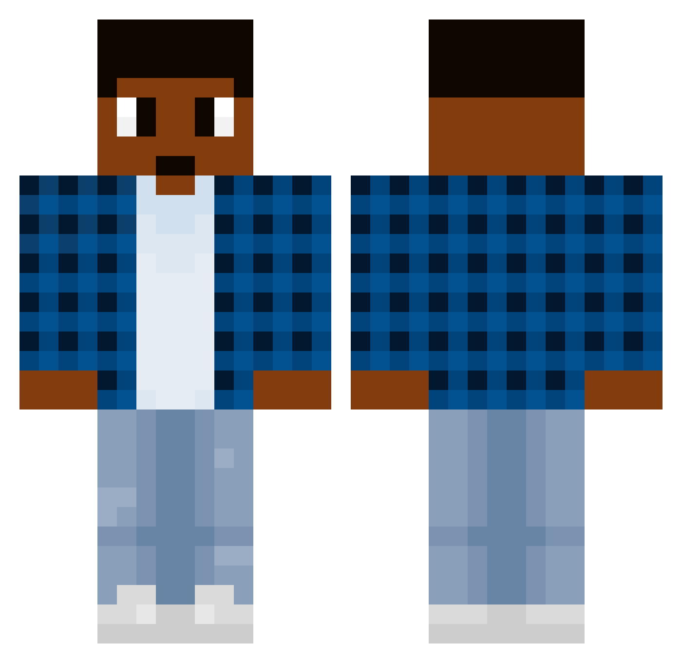 Trainer_Joey Minecraft skin, front and back view
