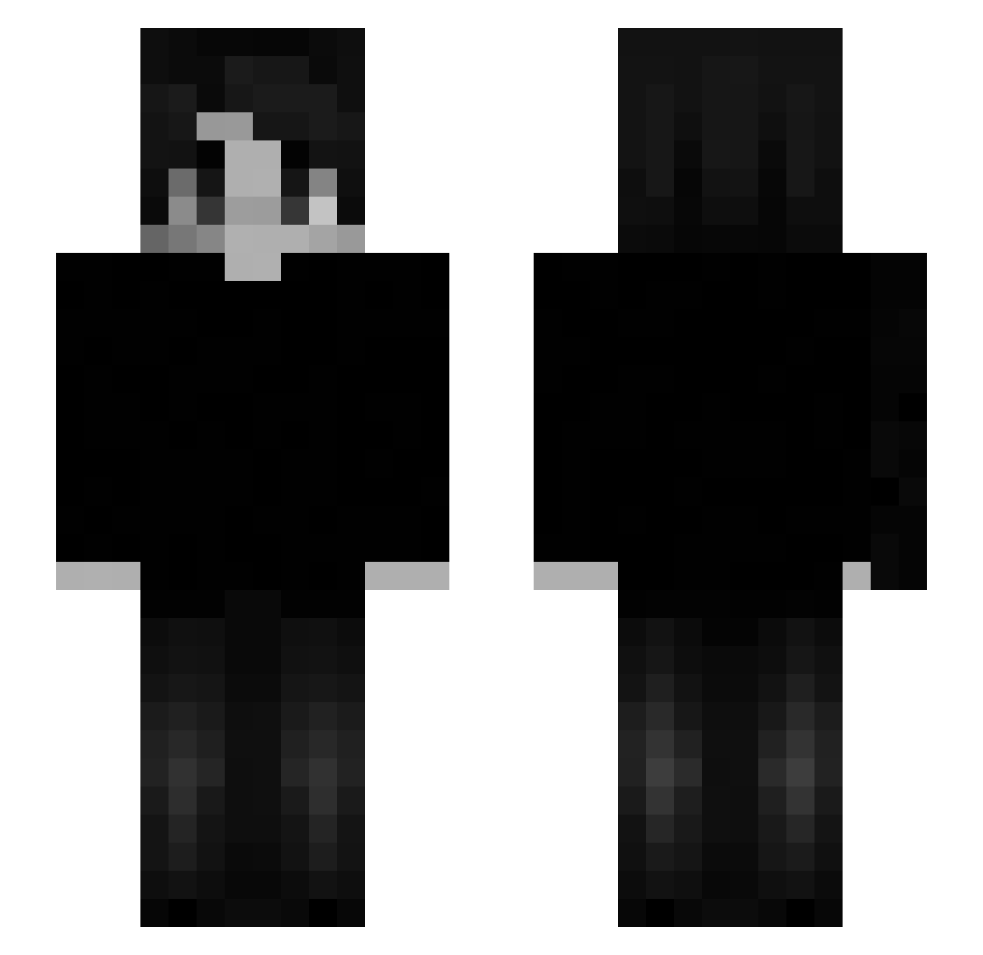 yuii29 Minecraft skin, front and back view