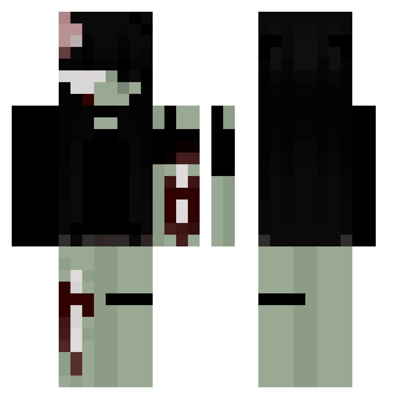 iyikivarsin Minecraft skin, front and back view