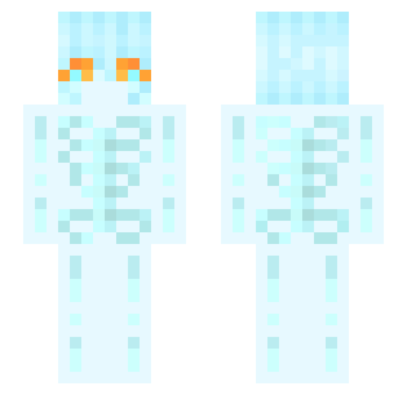 l1nass Minecraft skin, front and back view