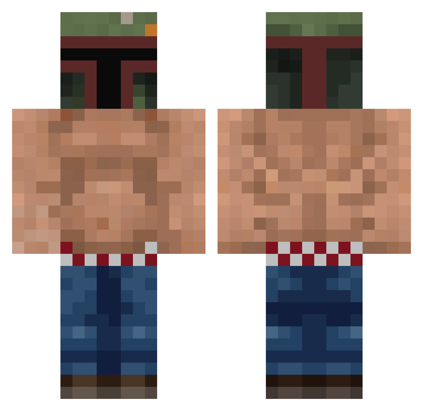 aywylol Minecraft skin, front and back view