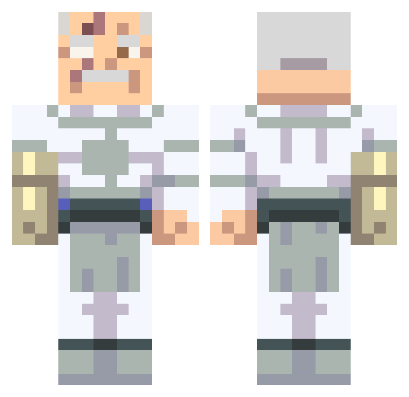 thesplingy Minecraft skin, front and back view