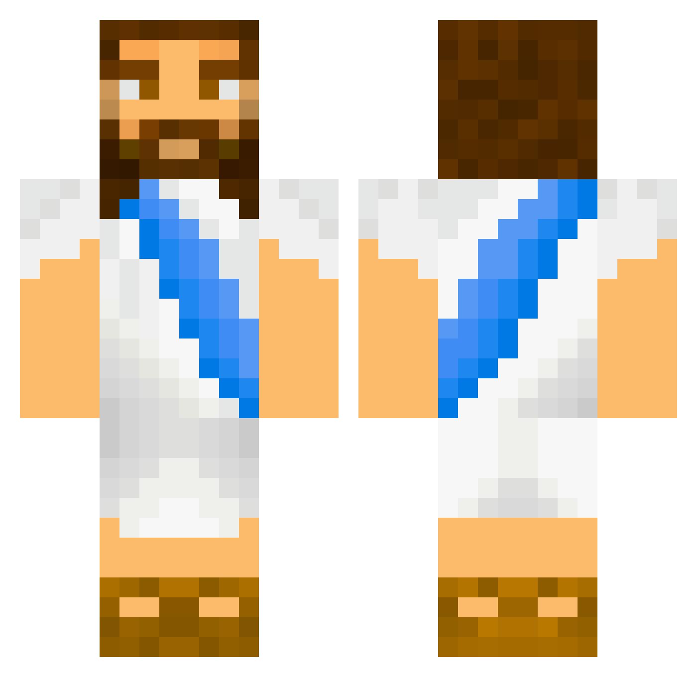 maladjusted Minecraft skin, front and back view