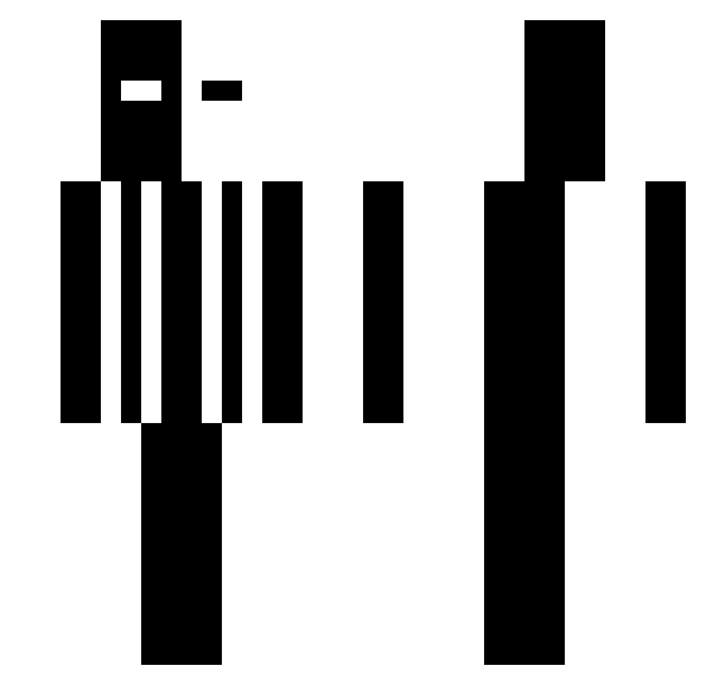 texts Minecraft skin, front and back view