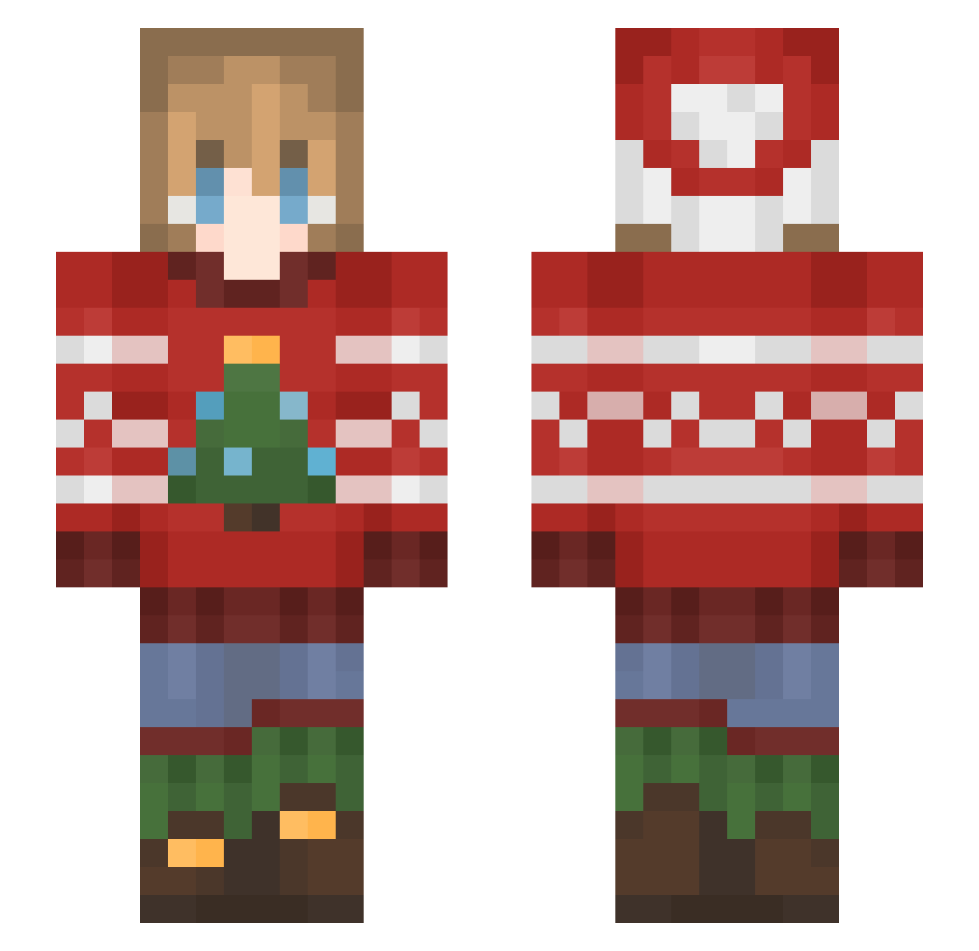 Sharp_off Minecraft skin, front and back view