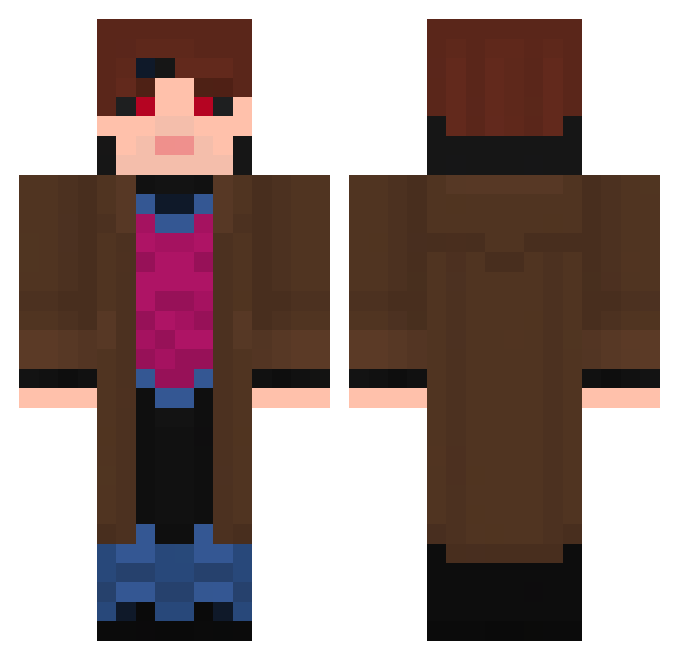 J8ke9751 Minecraft skin, front and back view