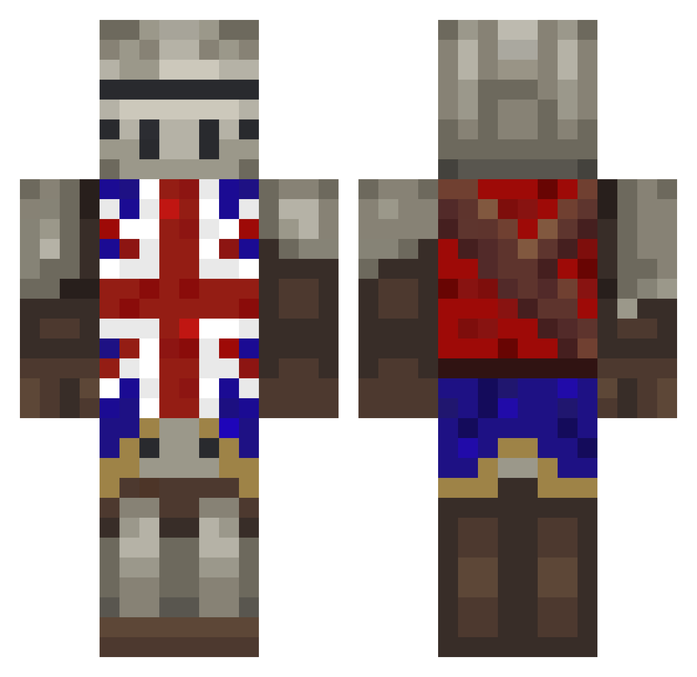 ParpDaddy Minecraft skin, front and back view