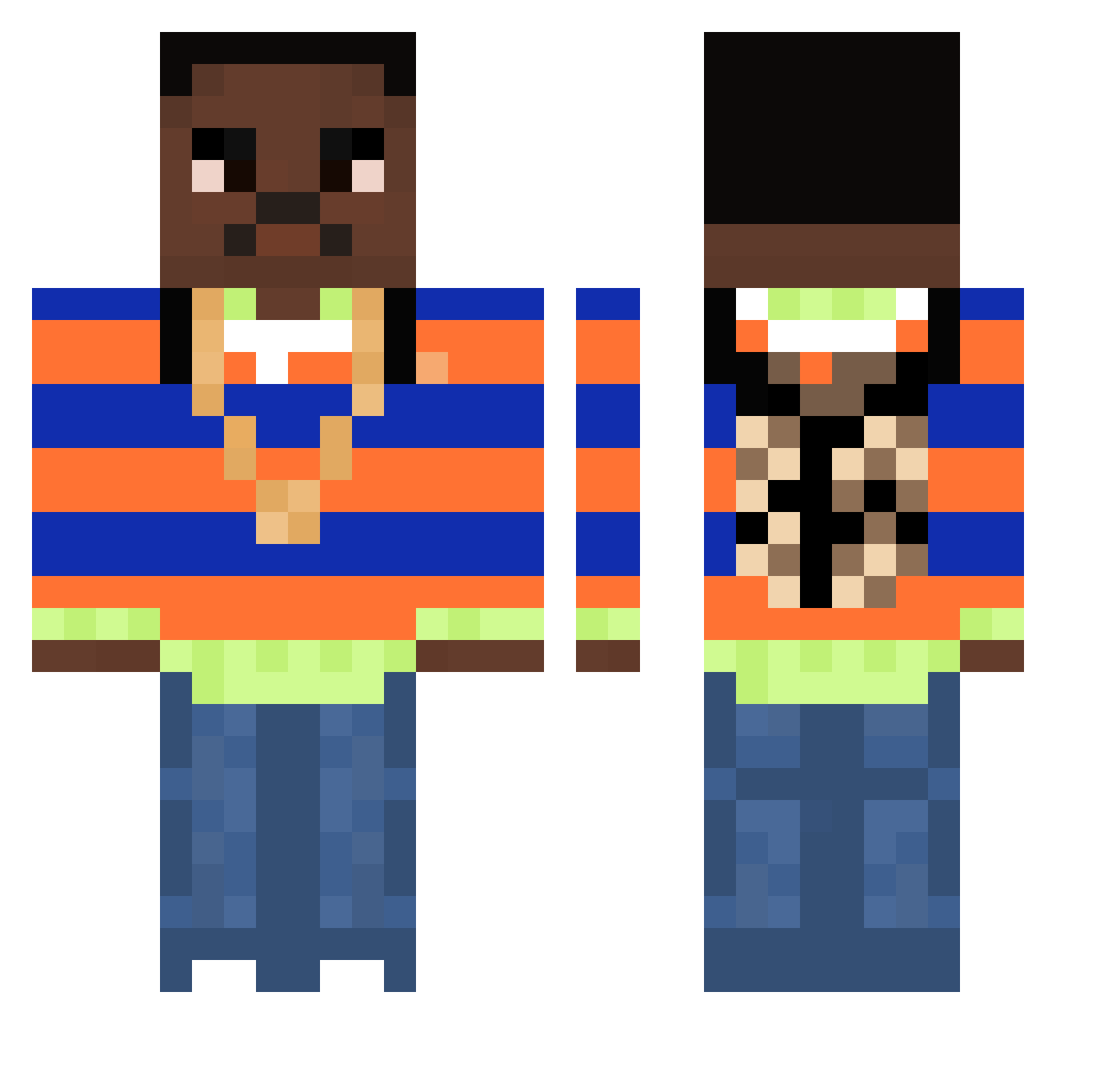 Septinio_ Minecraft skin, front and back view