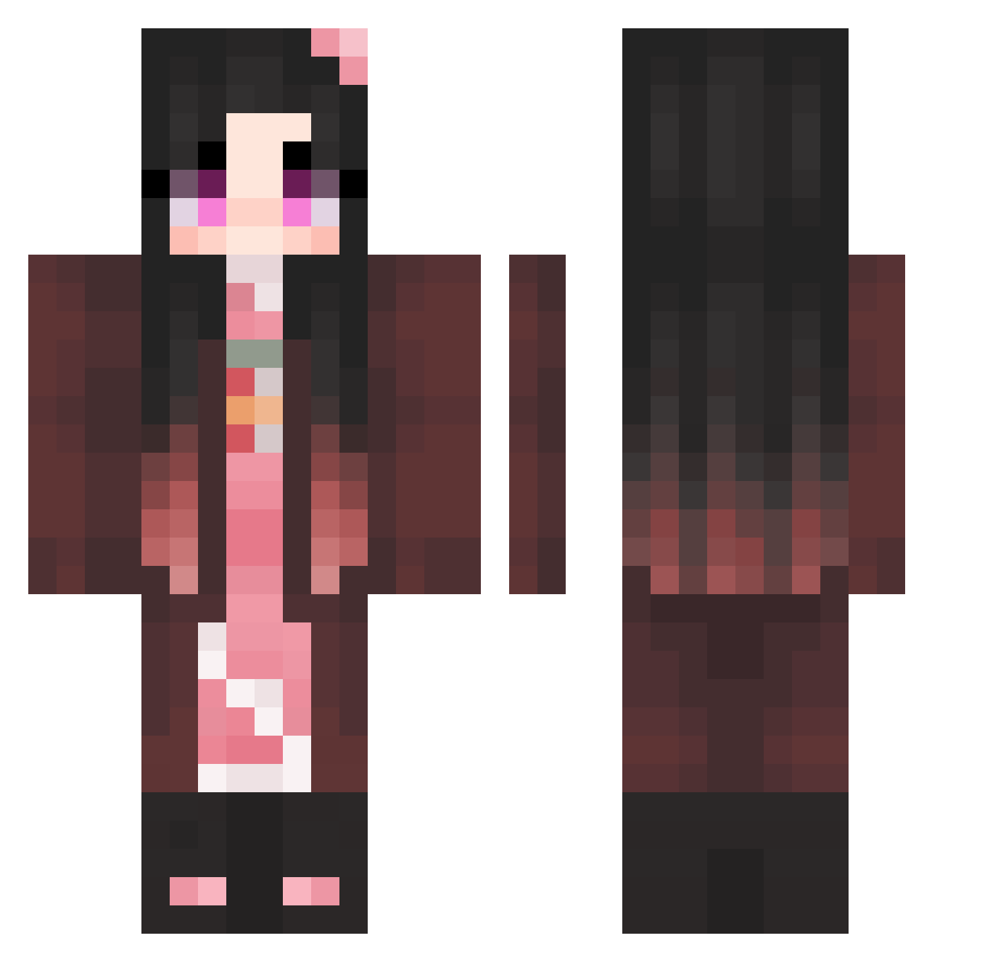 _Dii_ Minecraft skin, front and back view
