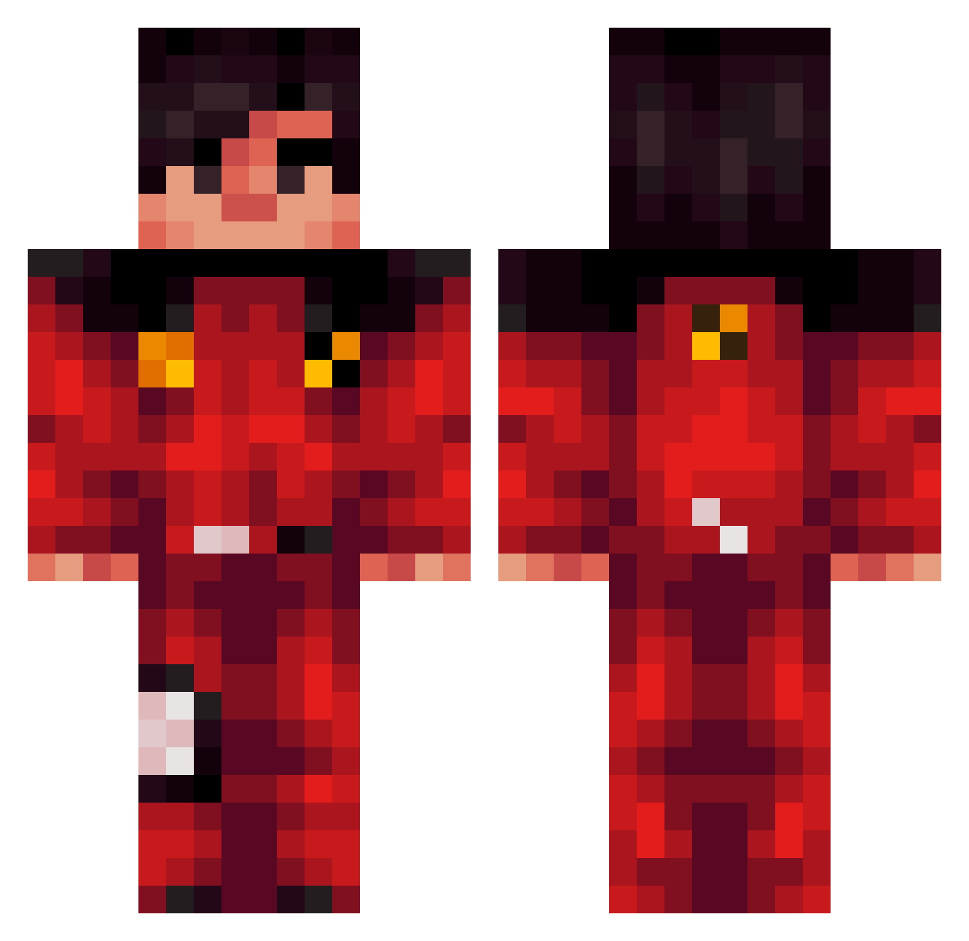 charlesIecIerc Minecraft skin, front and back view