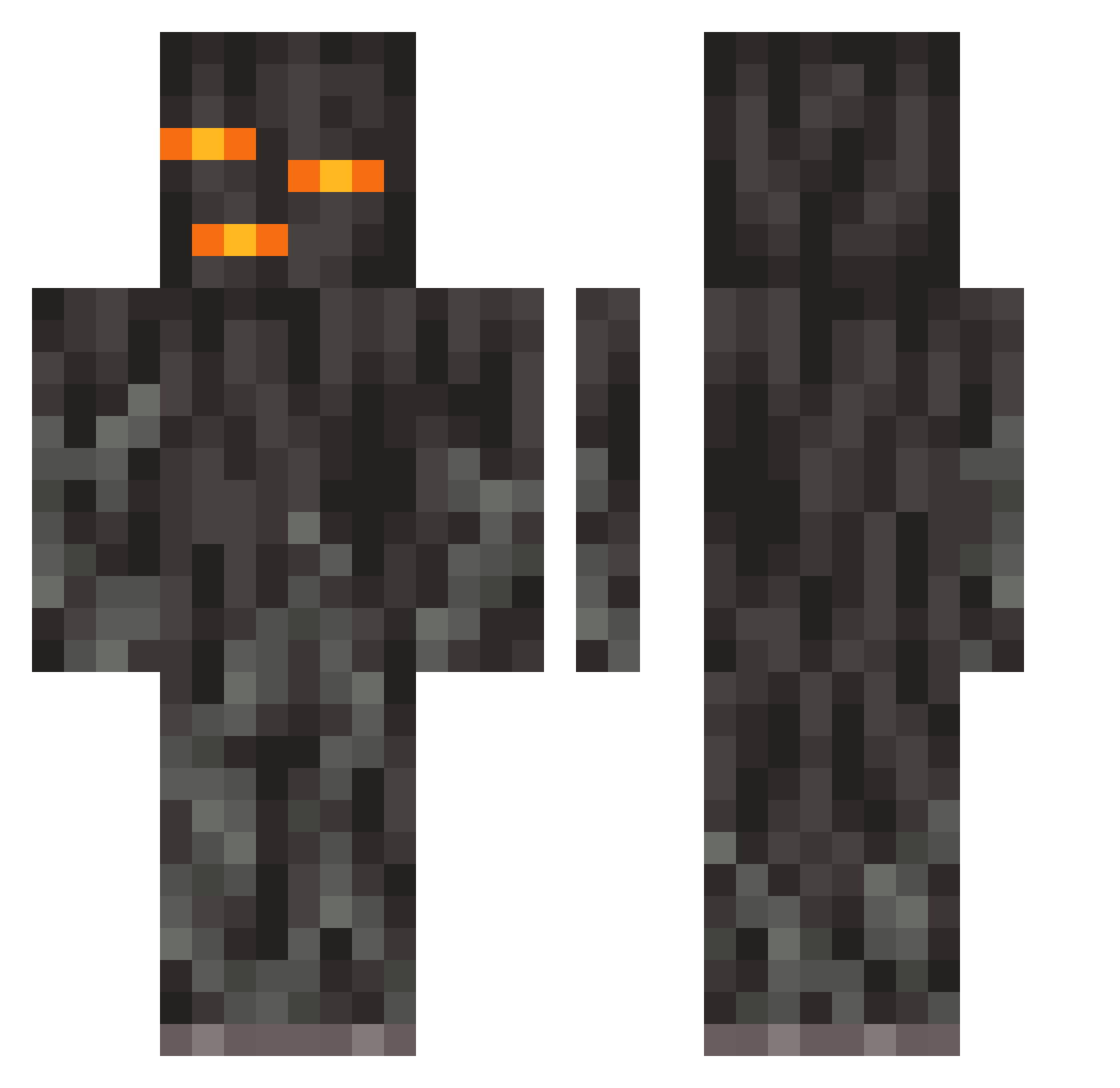 Cribi1212 Minecraft skin, front and back view