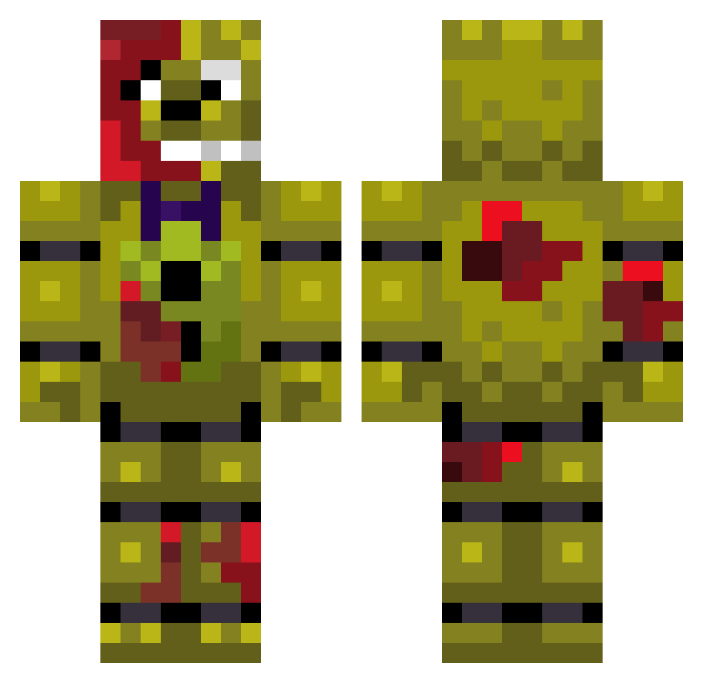 Seikas97 Minecraft skin, front and back view