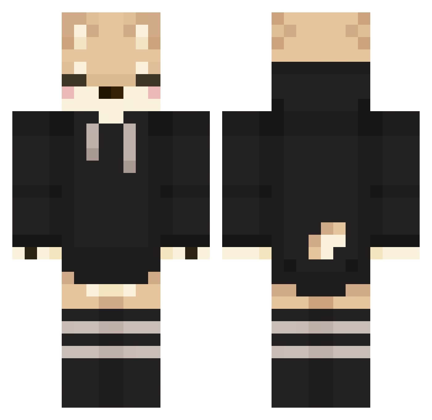 tabaru_akanu Minecraft skin, front and back view