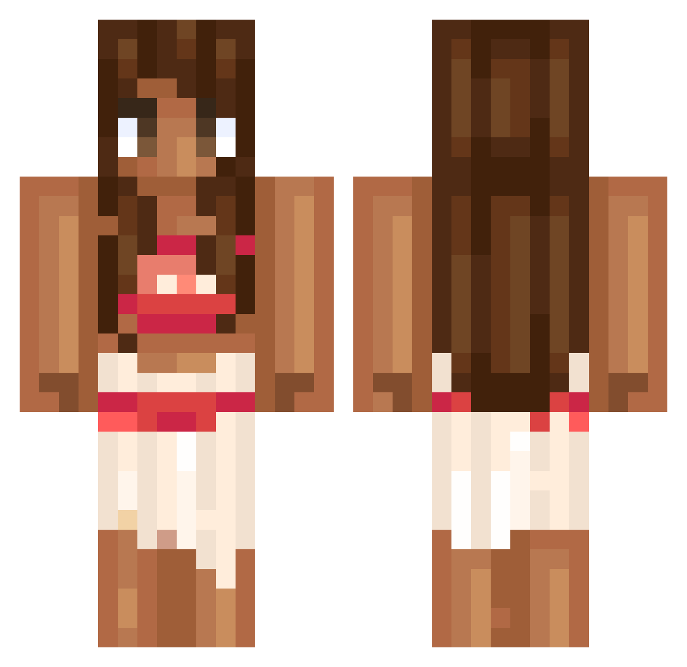 Stoolie Minecraft skin, front and back view