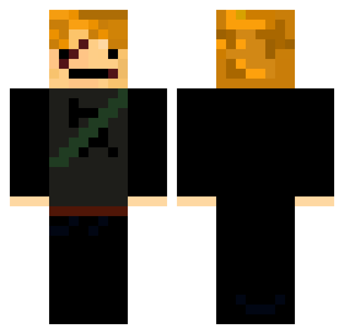 MadCatter_DK Minecraft skin, front and back view