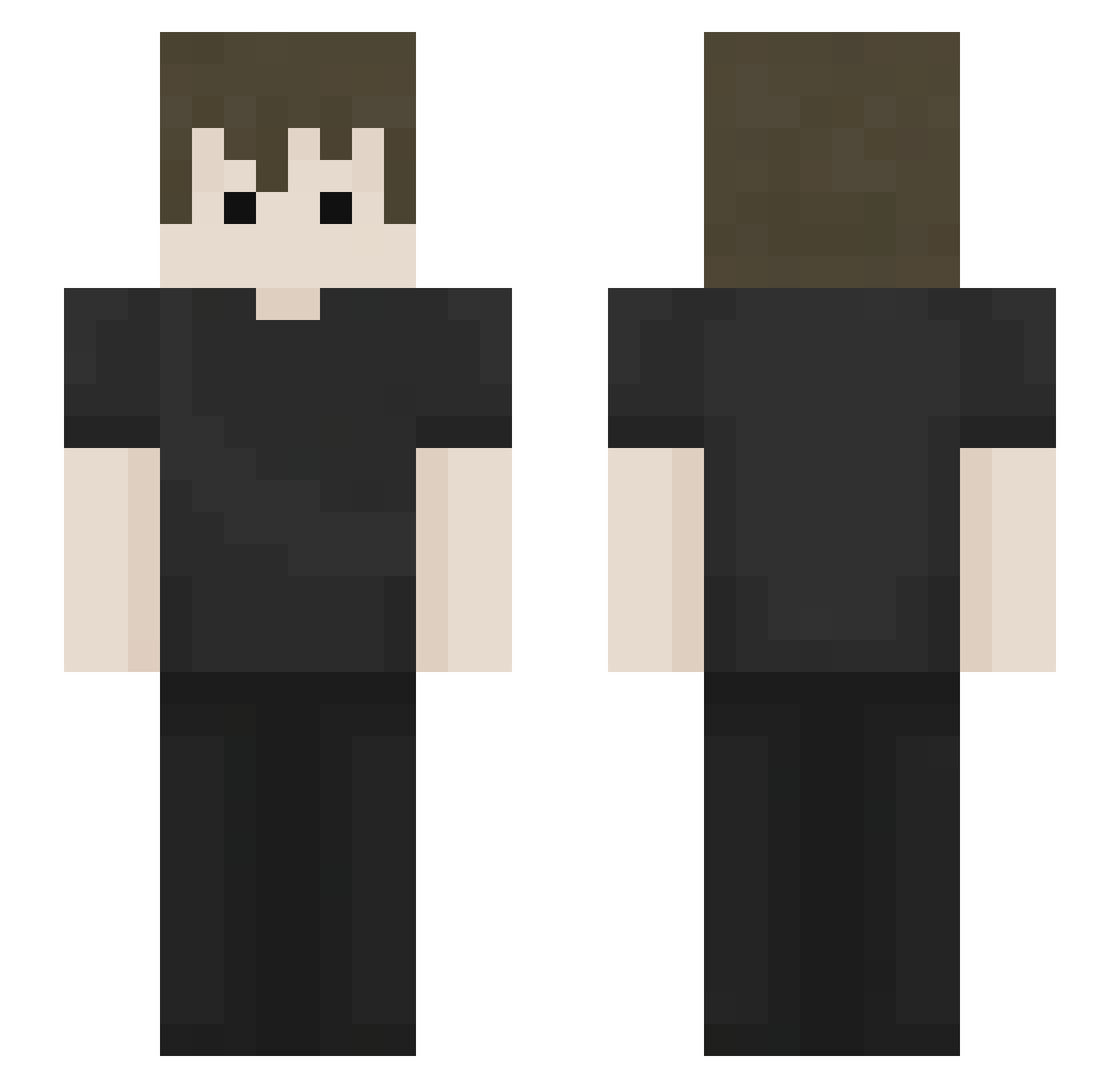 optic0 Minecraft skin, front and back view
