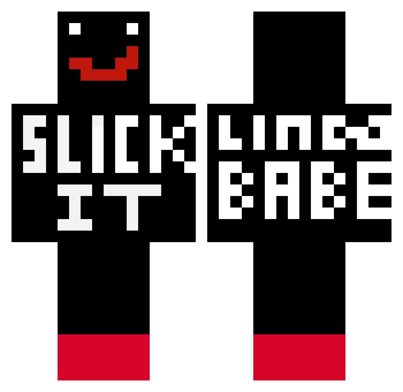 nextrafnbr Minecraft skin, front and back view