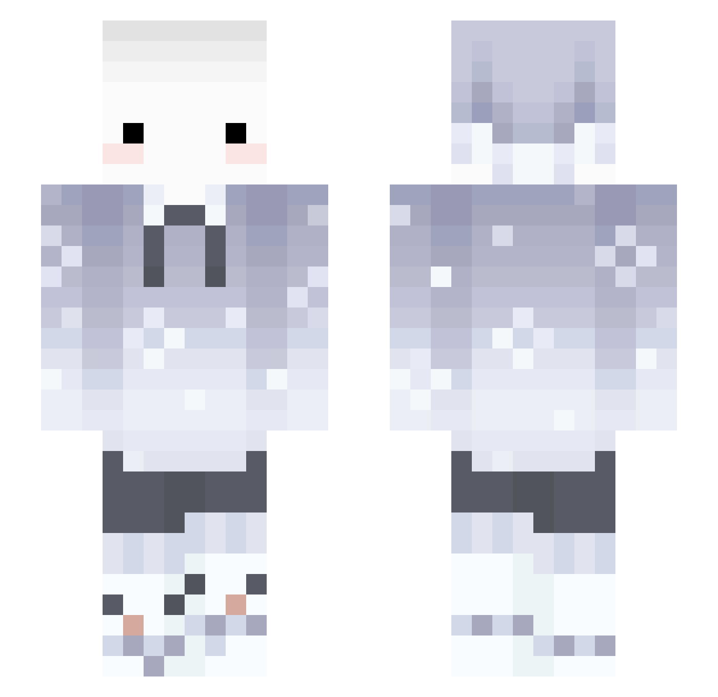 hamboka Minecraft skin, front and back view