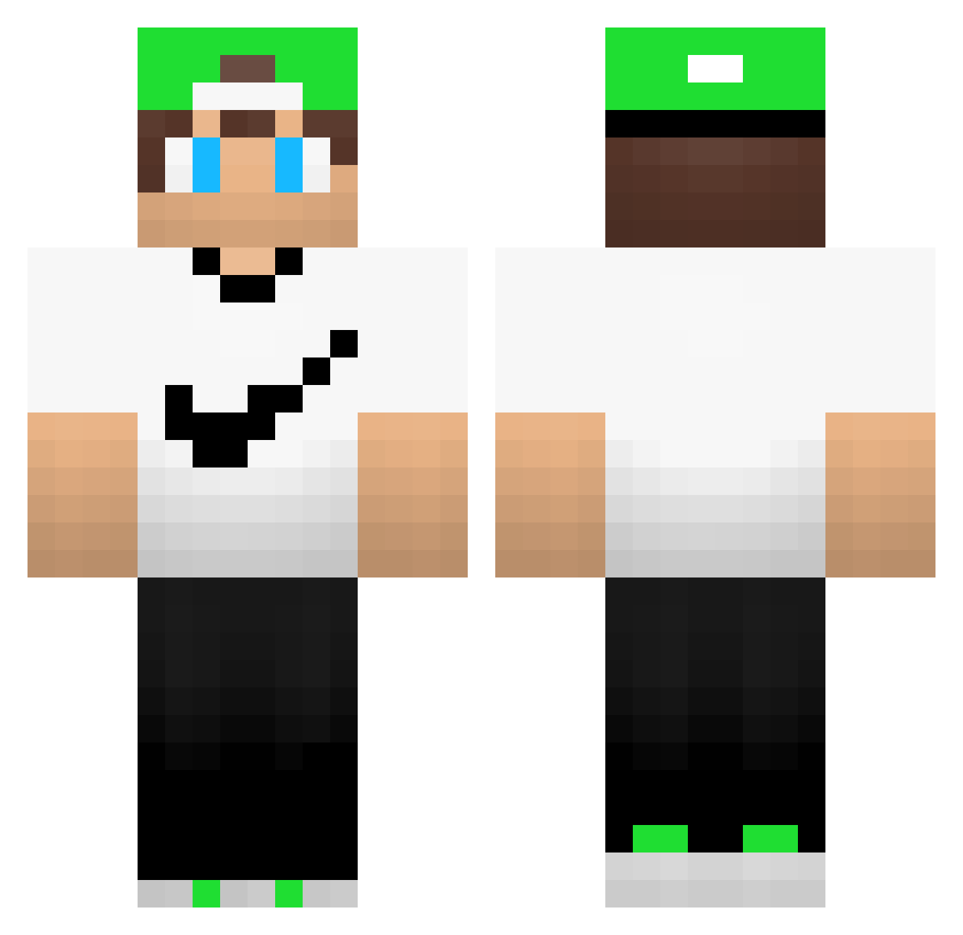 yFaBriCioPvP Minecraft skin, front and back view