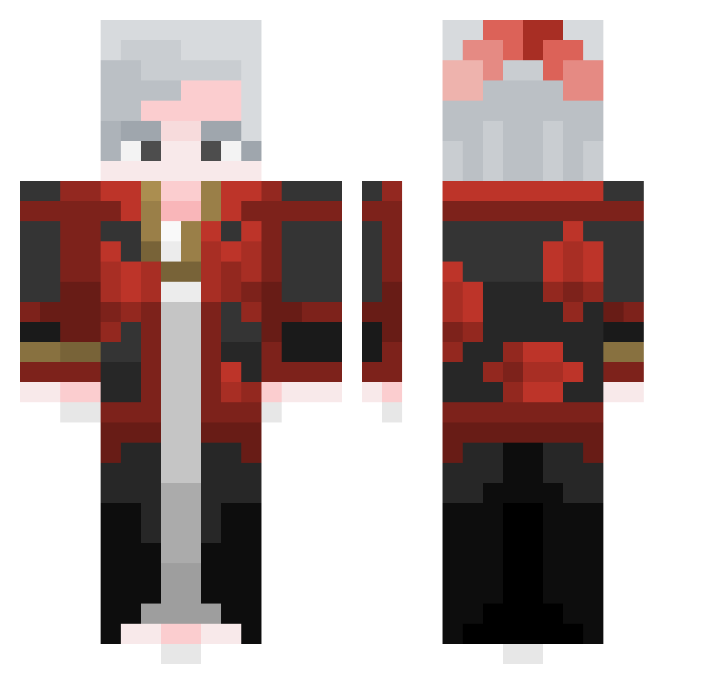 Cyreeeez Minecraft skin, front and back view